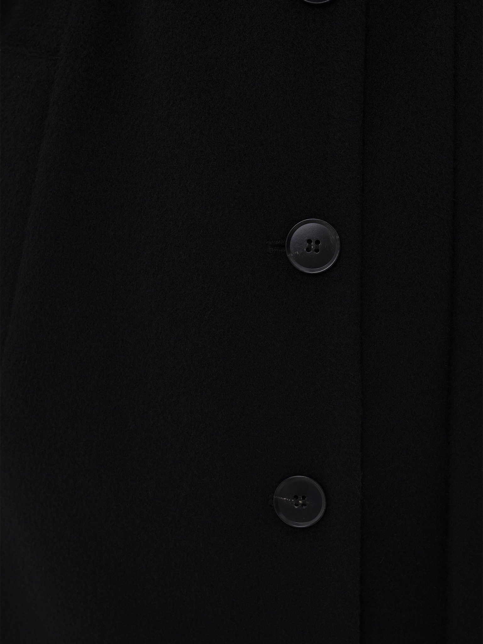 Woollen maxi coat with emphasised shoulders