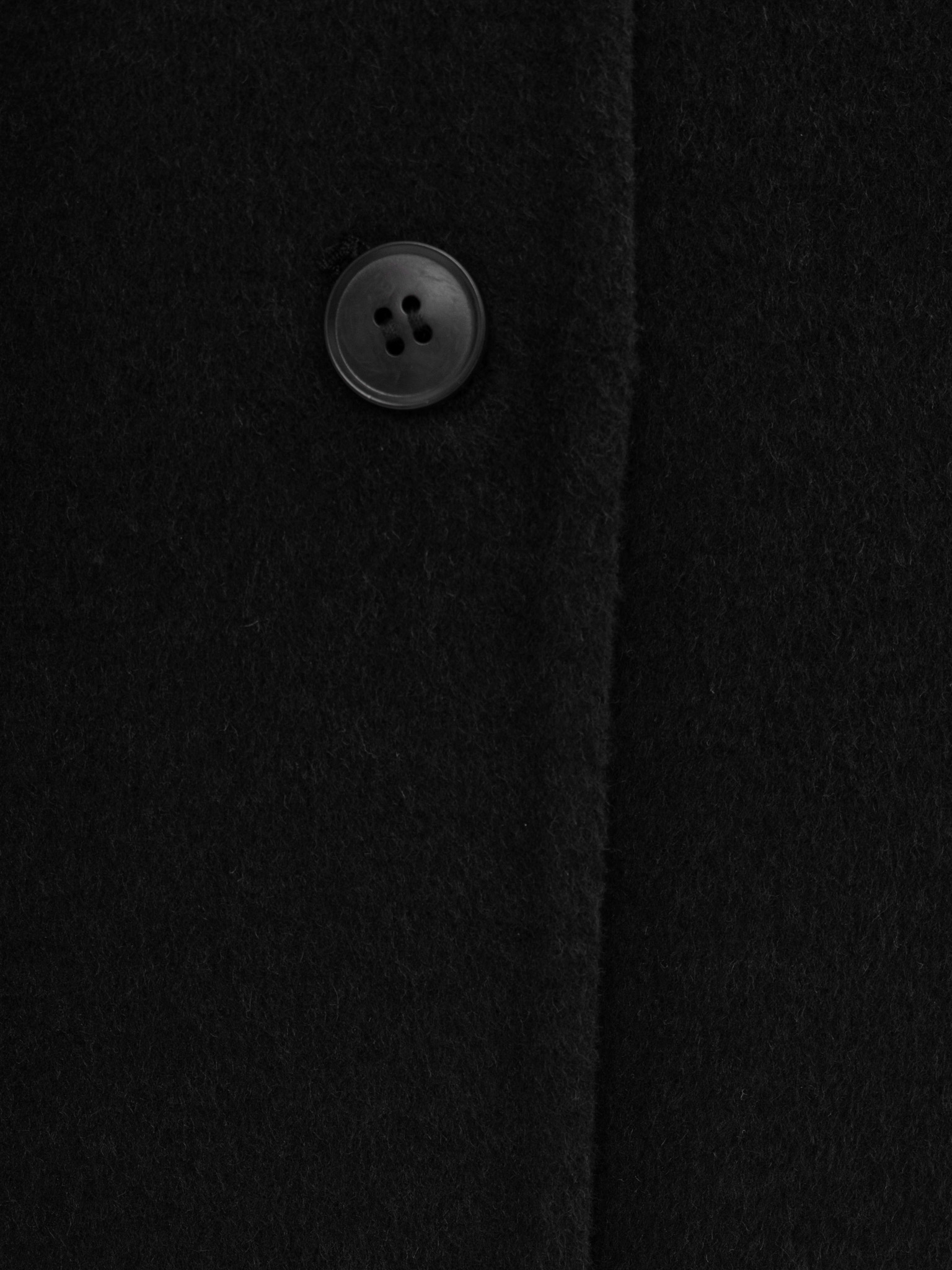 Straight woollen maxi coat with side slits