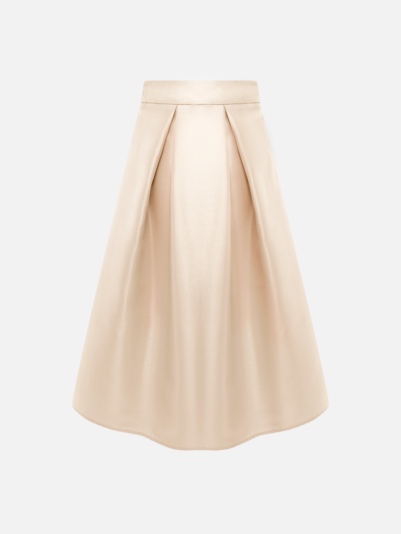 Flared maxi skirt with large pleats