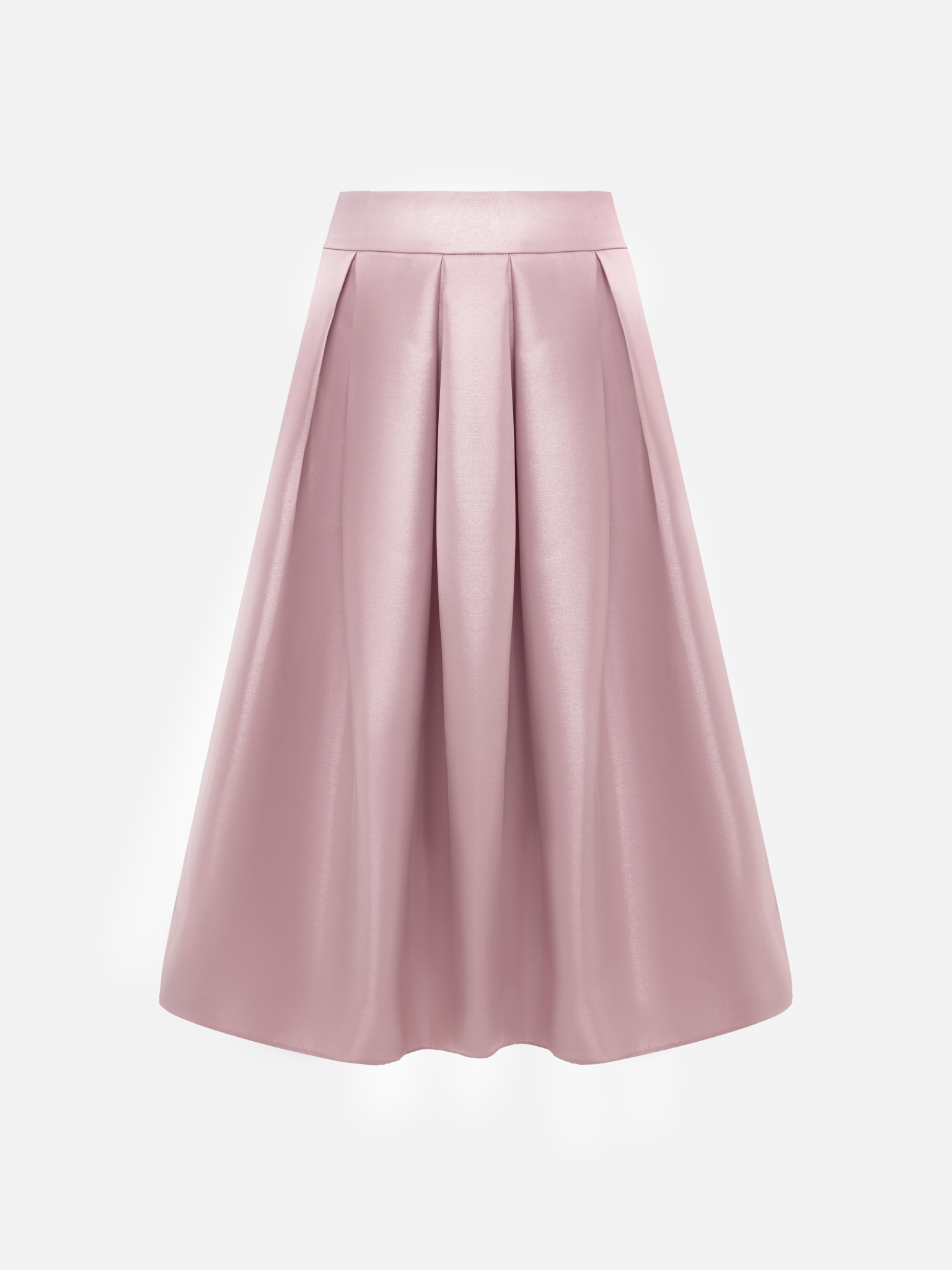 Flared maxi skirt with large pleats