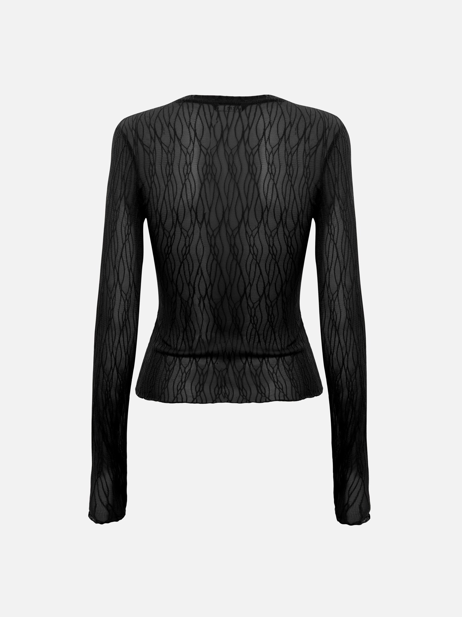 Лонгслив из сетки с ажурным узором