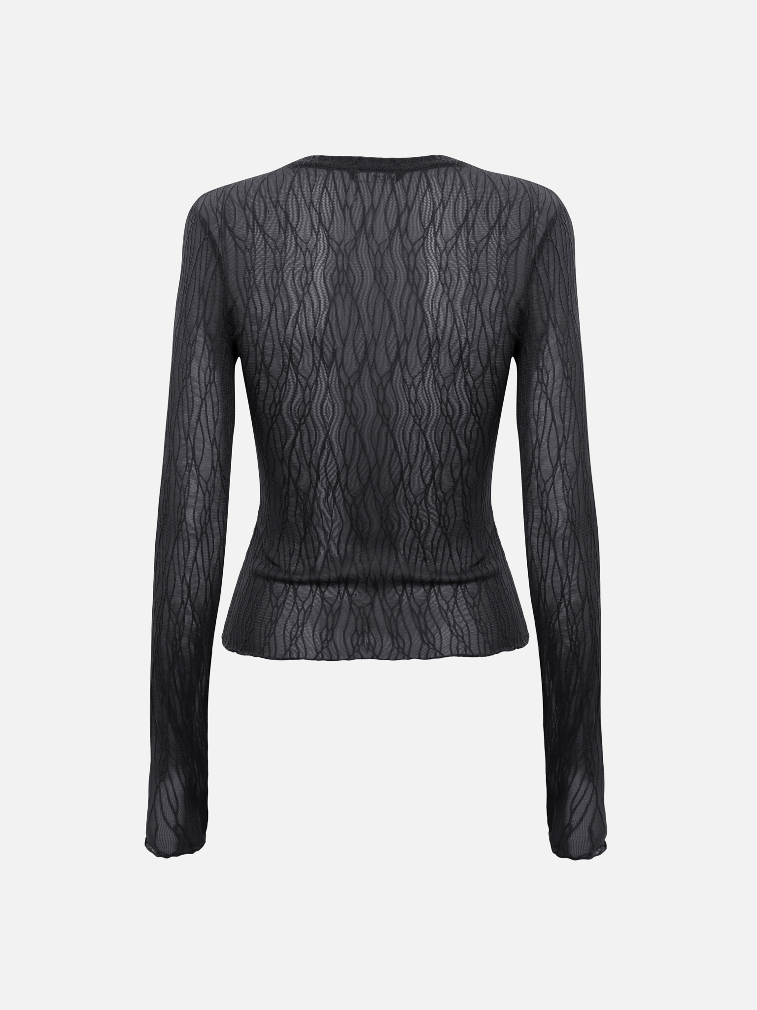 Лонгслив из сетки с ажурным узором