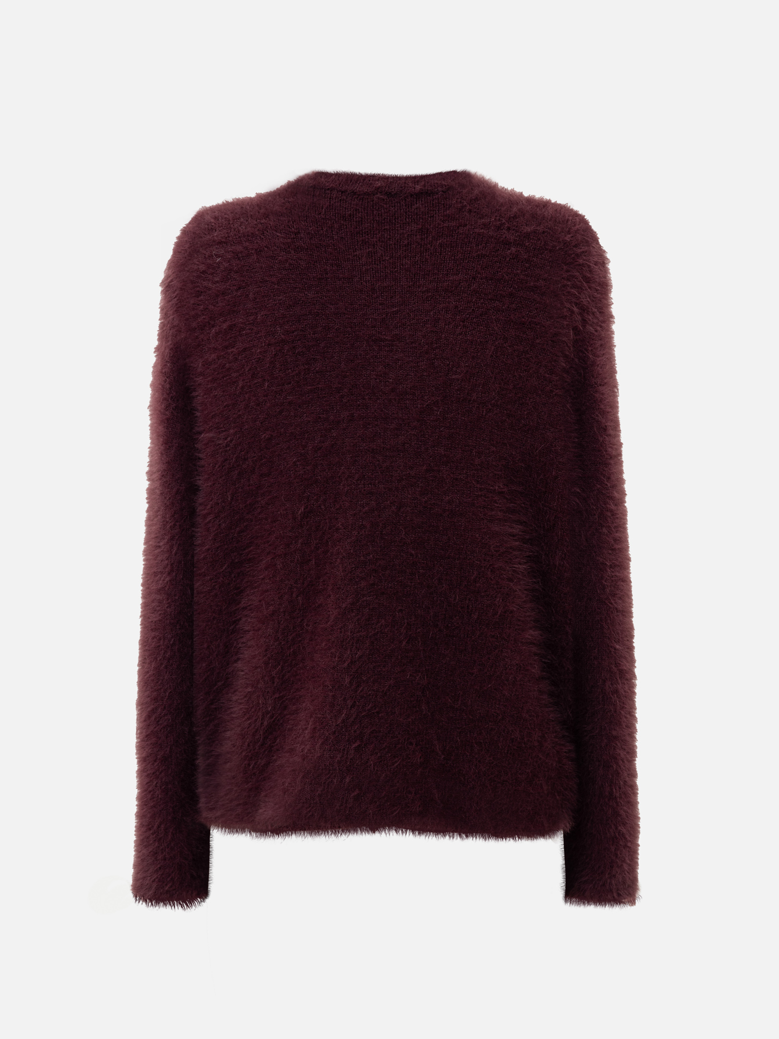 Loose fluffy knitted cardigan