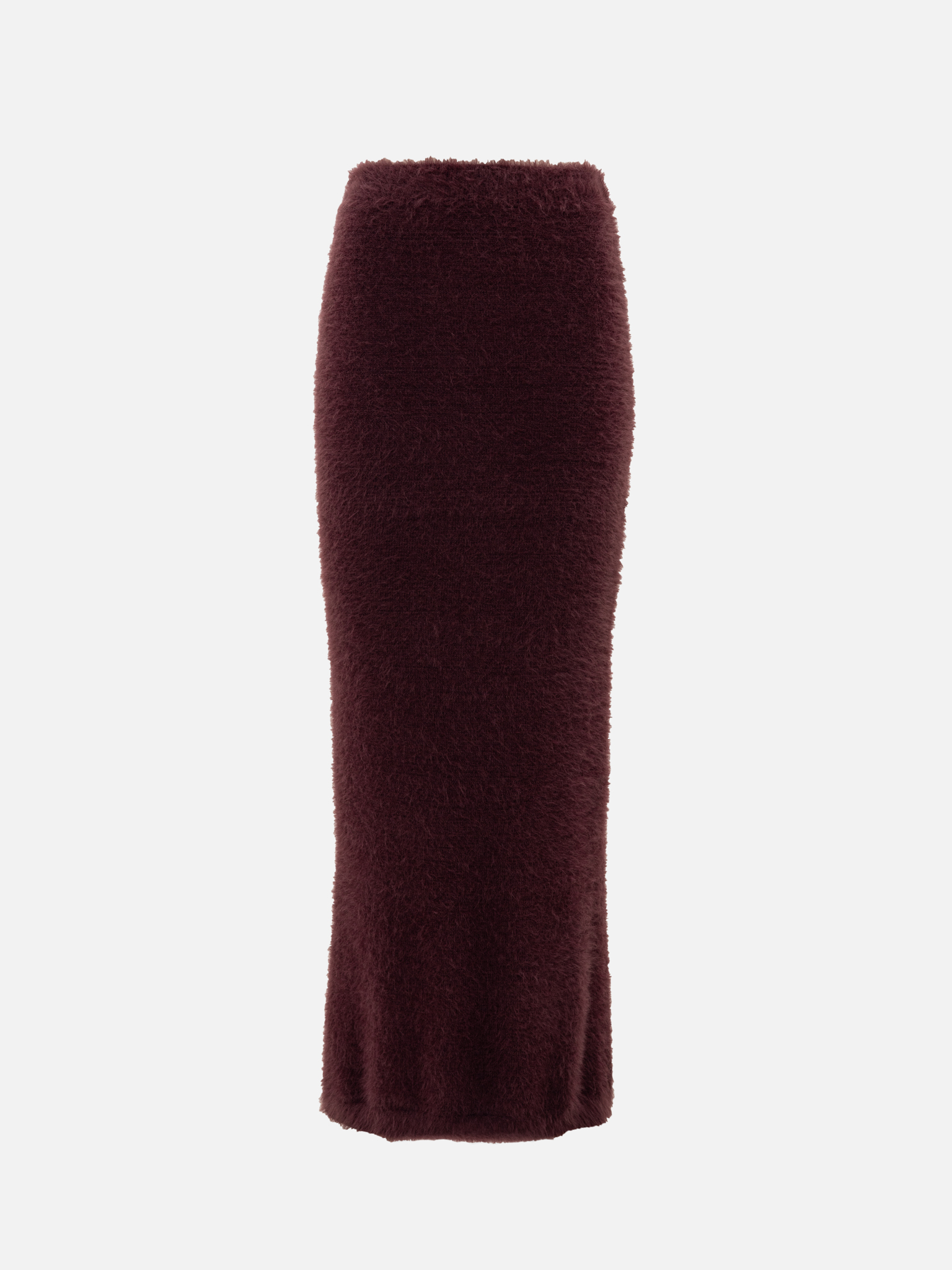 Fluffy knitted maxi skirt