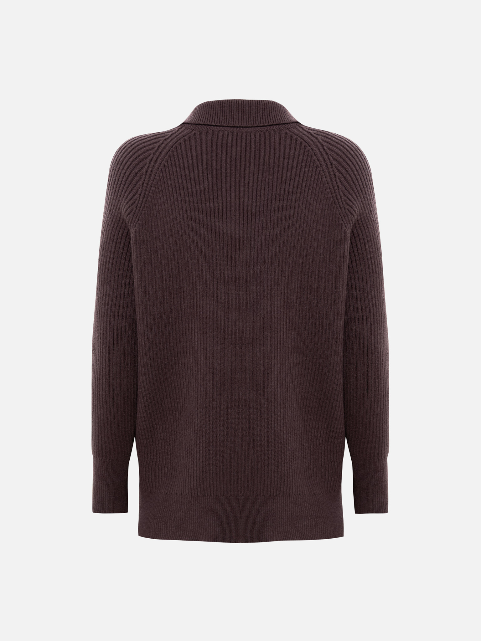 Свободный свитер с воротником поло на молнии