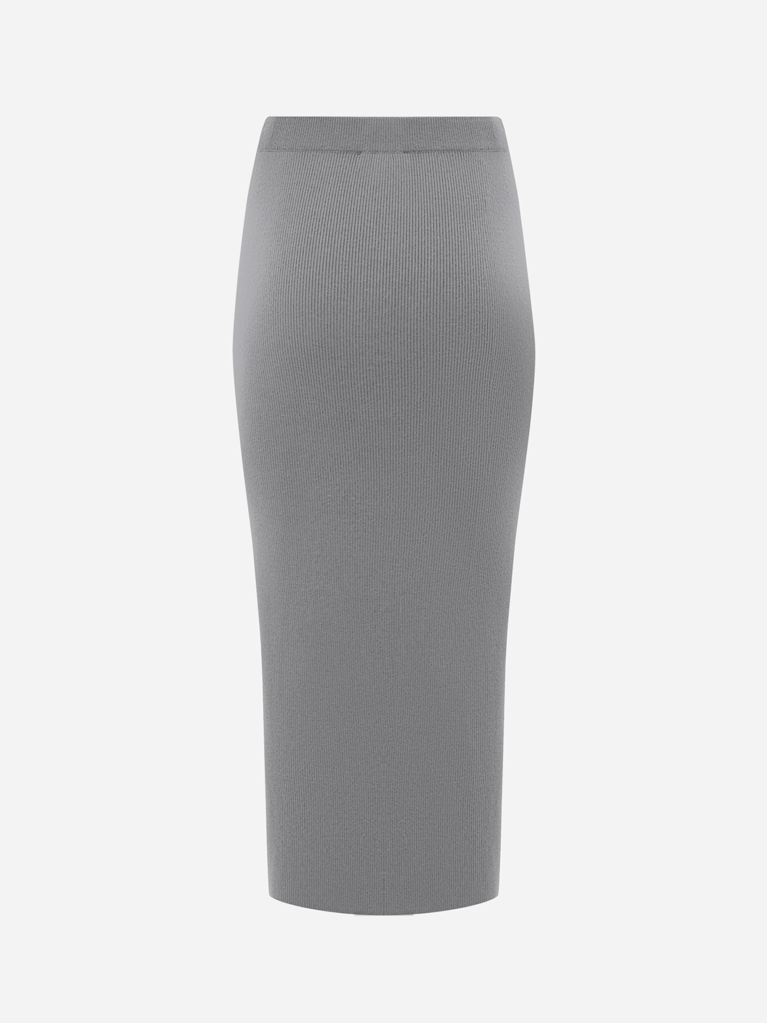 Cotton viscose woollen maxi skirt with side slit and buttons