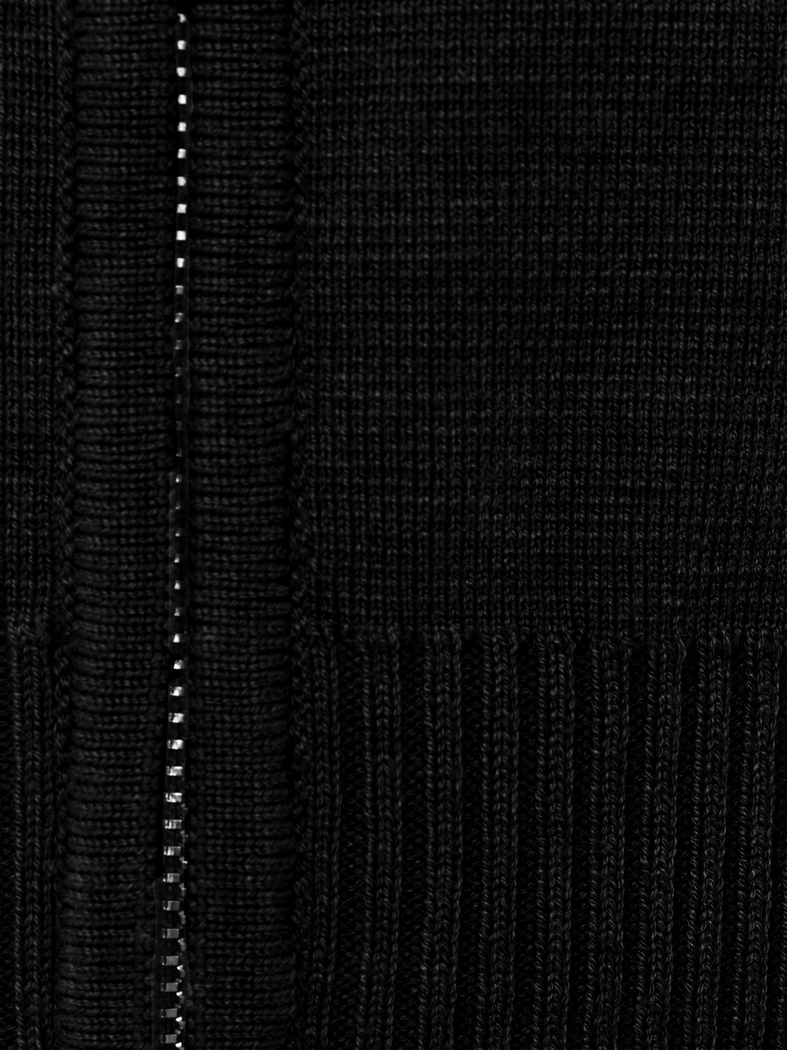 Loose cardigan with zip fastening