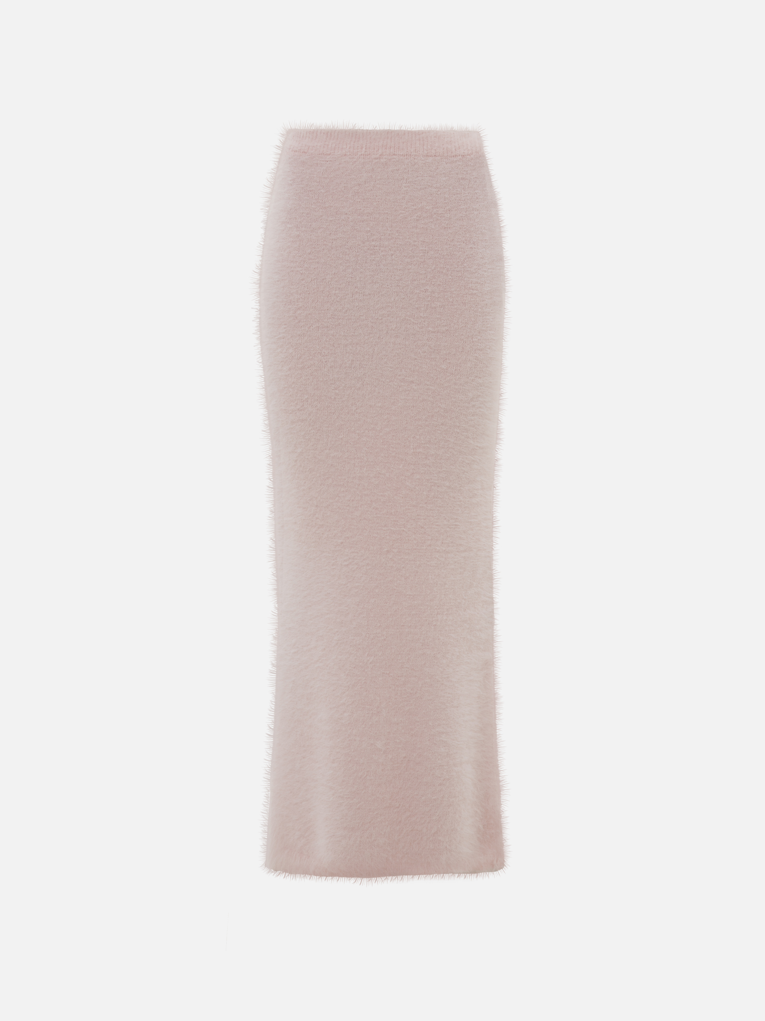 Fluffy knitted maxi skirt