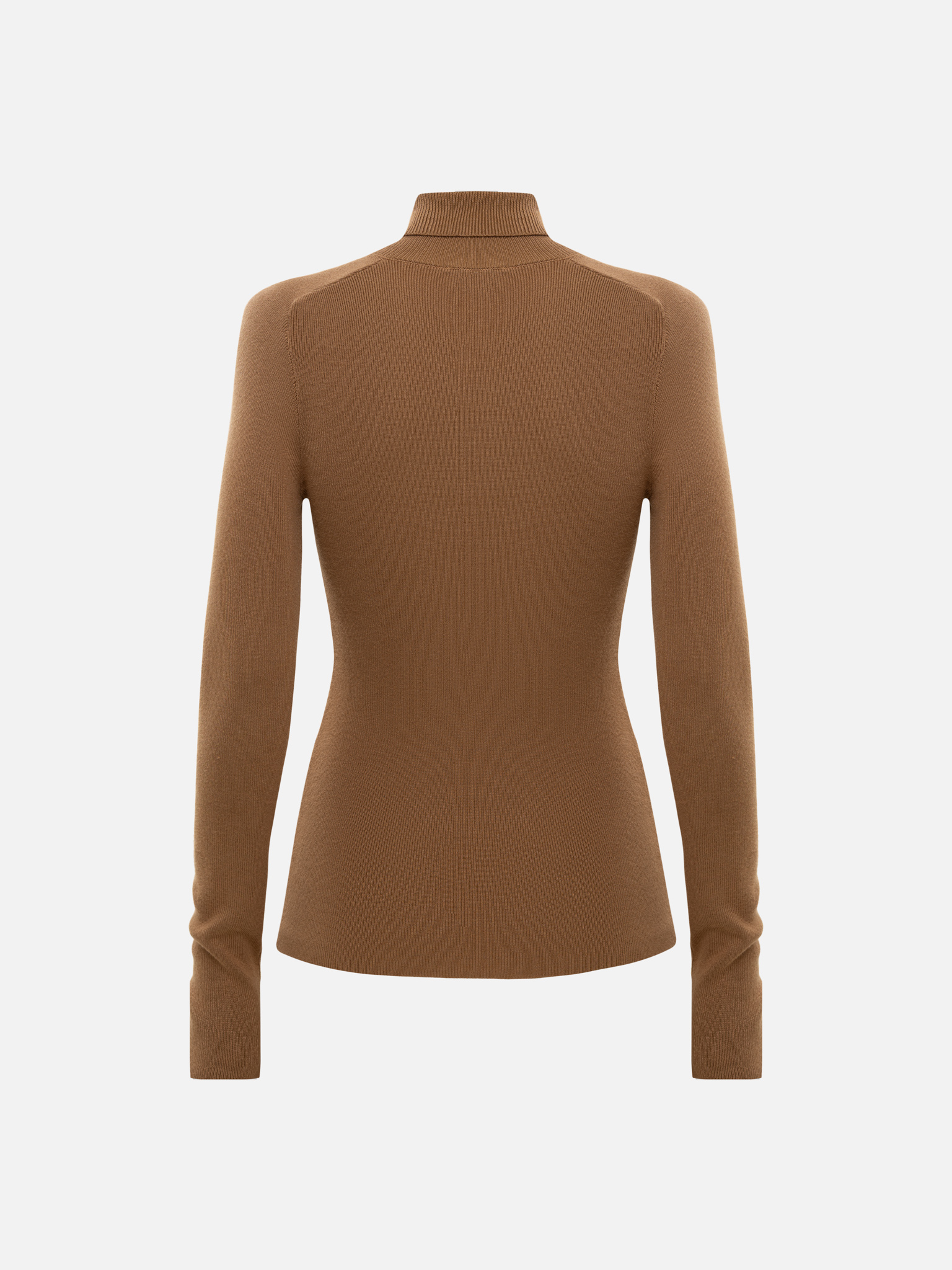 Водолазка в рубчик с высоким воротником