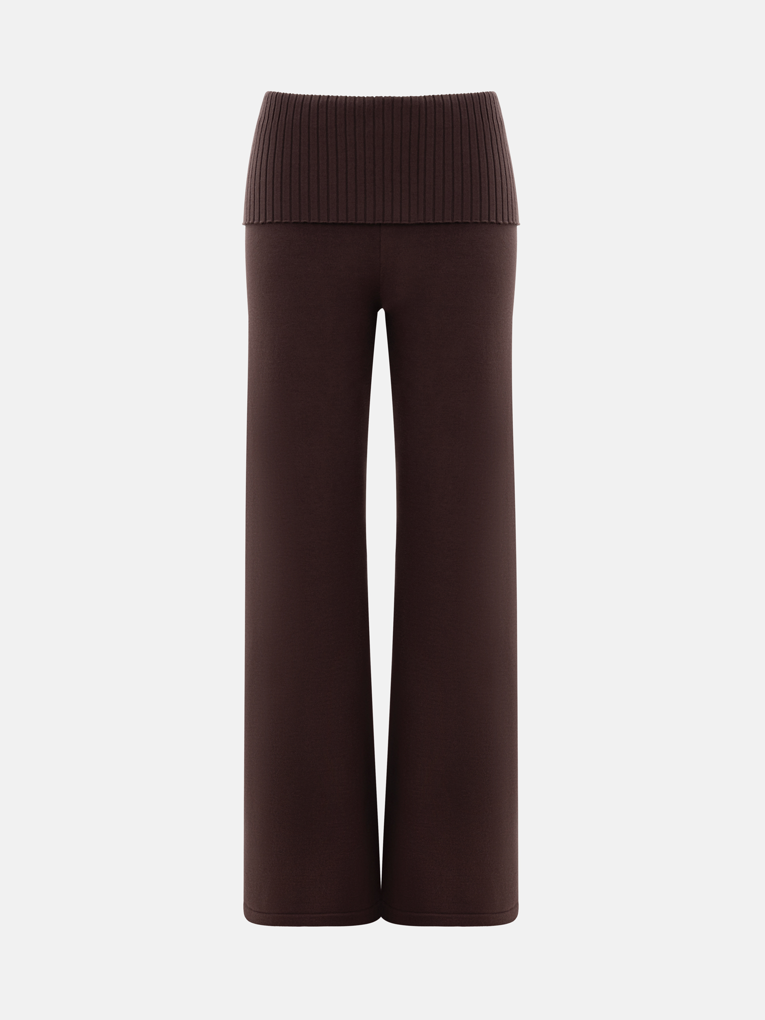 Flared knitted trousers