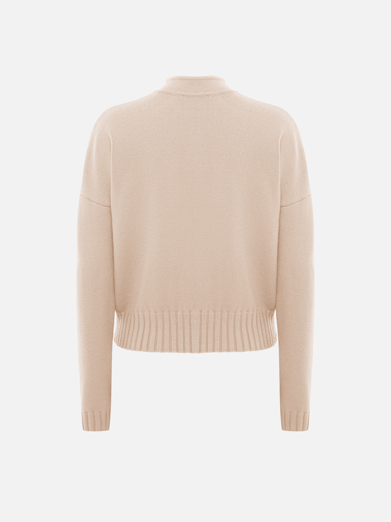 Smooth knitted cardigan with zip fastening