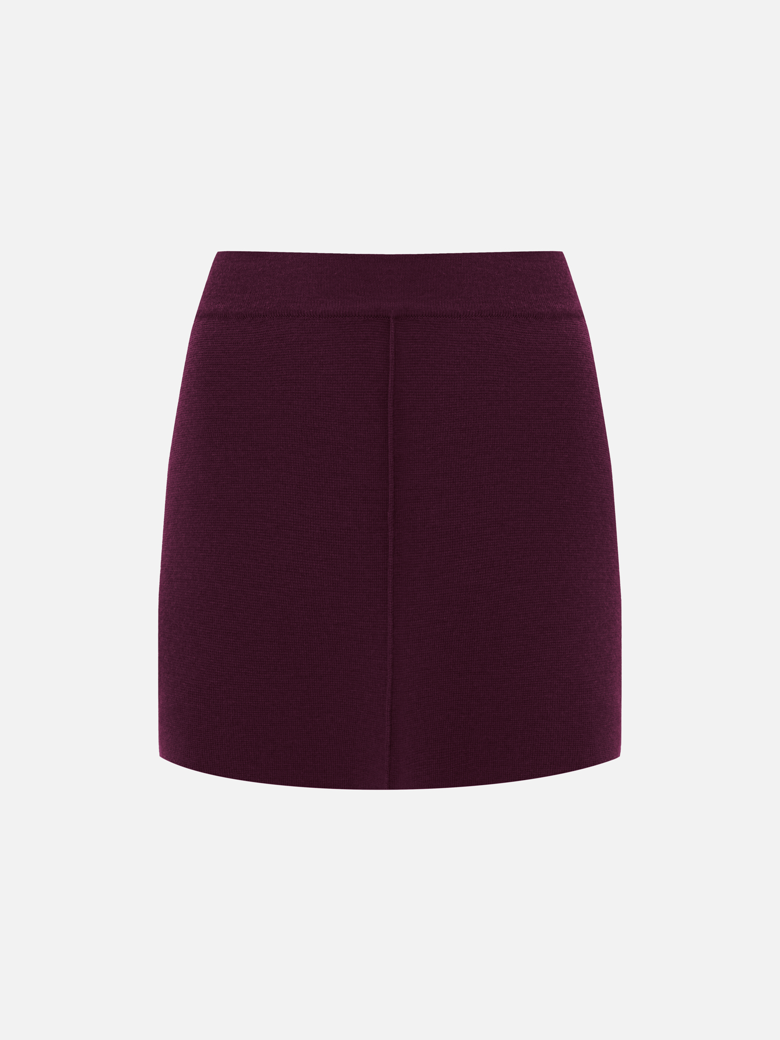 Straight mini skirt with a decorative seam