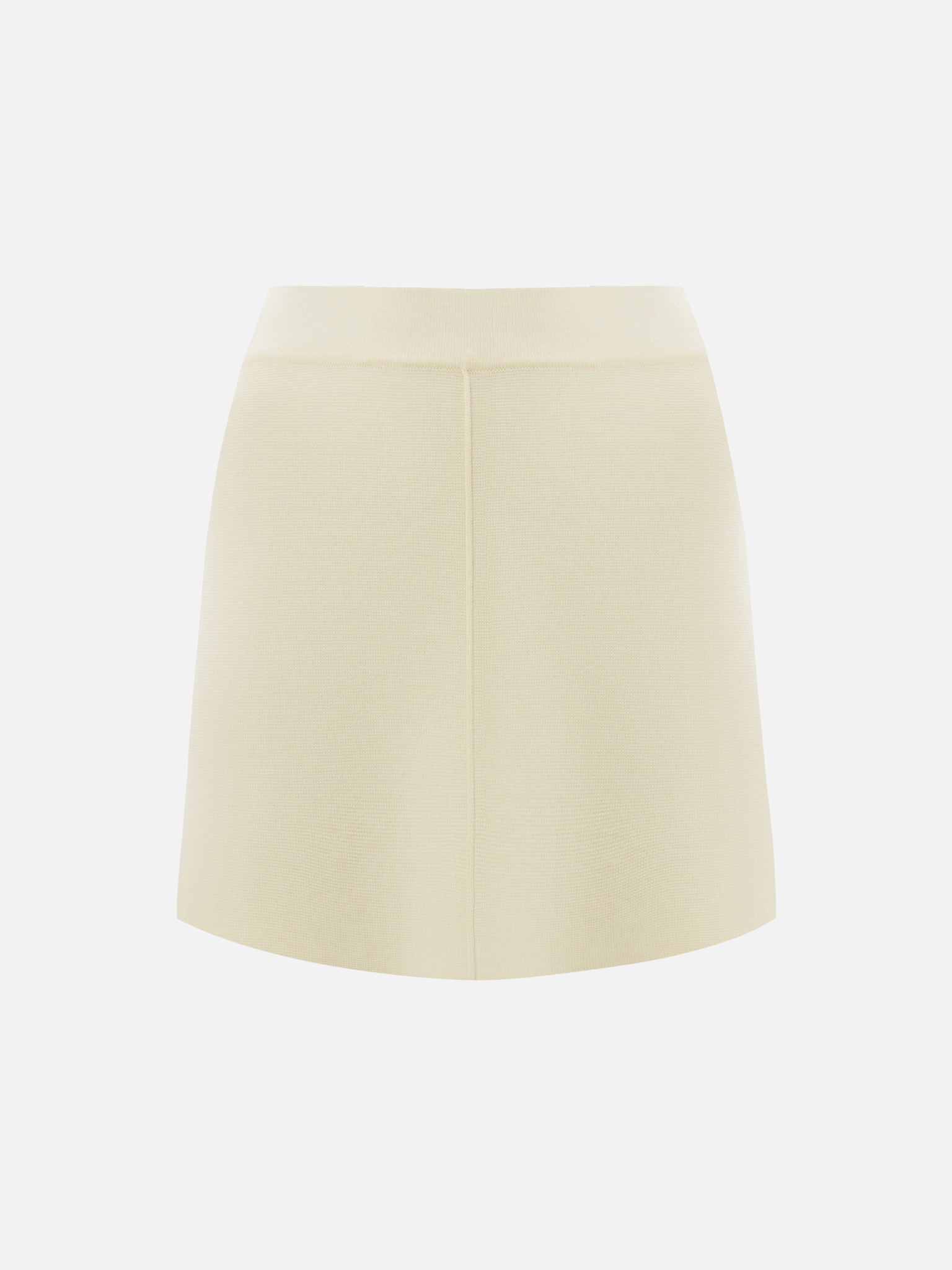 Straight mini skirt with a decorative seam