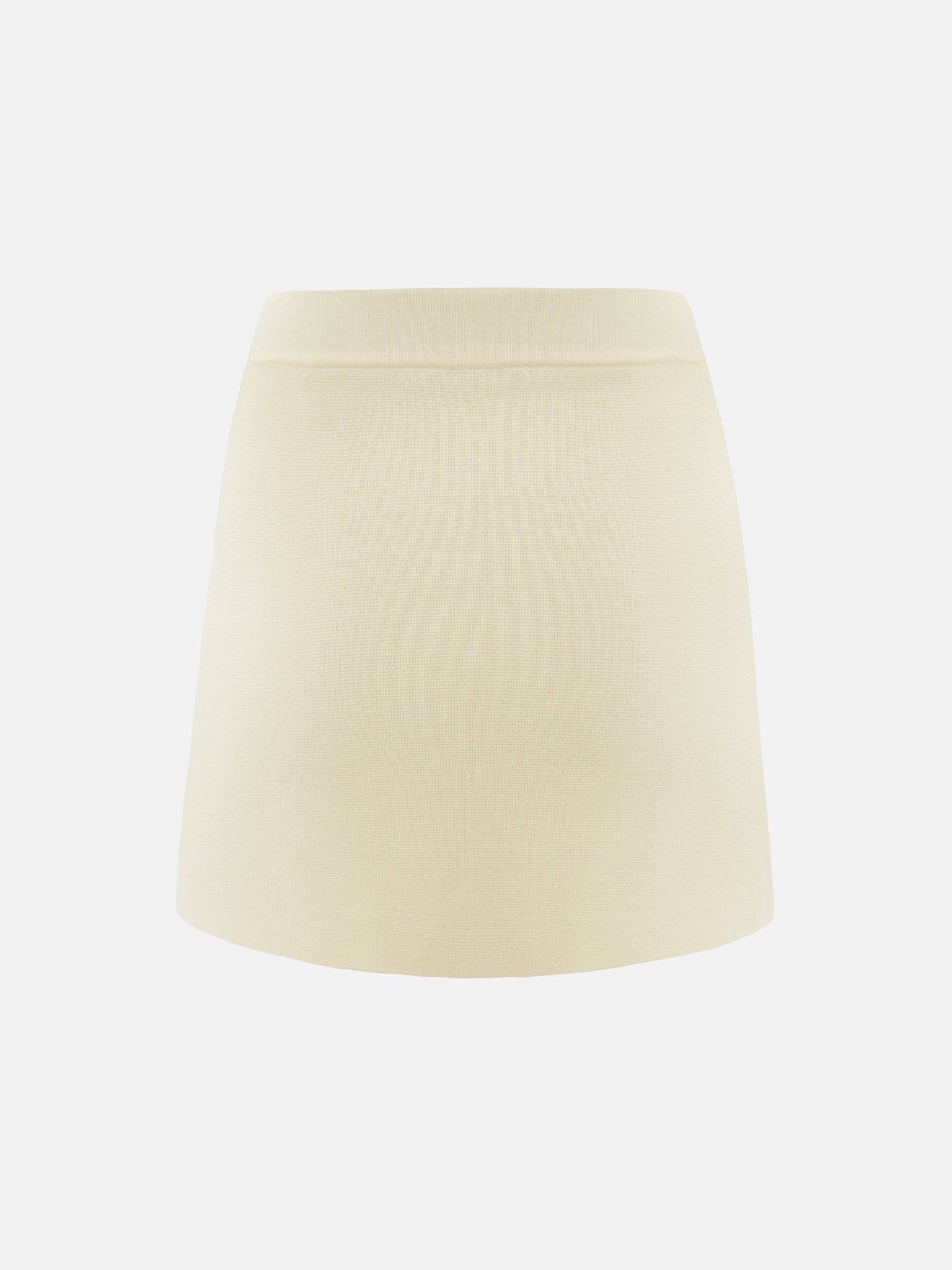 Straight mini skirt with a decorative seam 