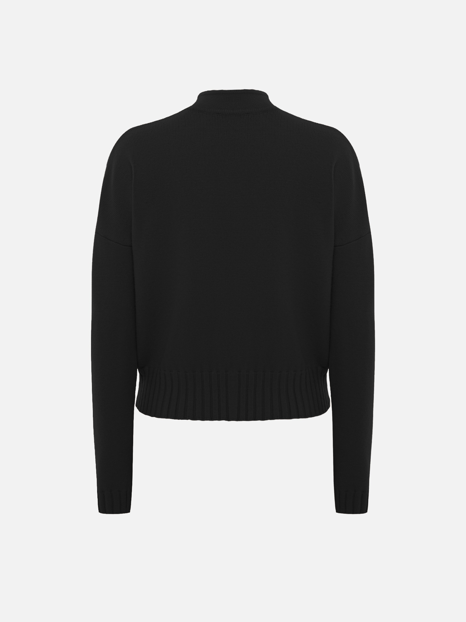Smooth knitted cardigan with zip fastening