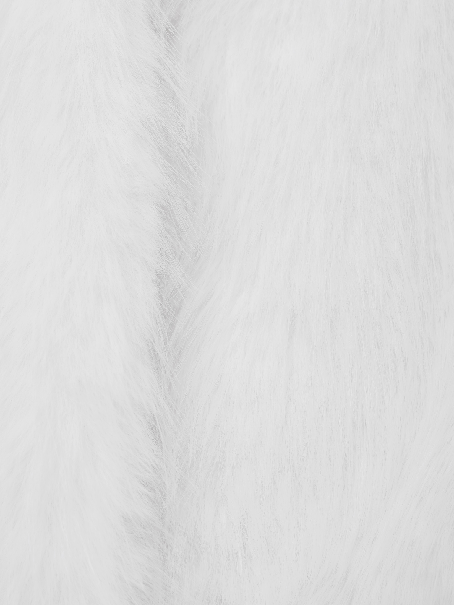 Short loose-fitting eco-fur coat with stand-up collar