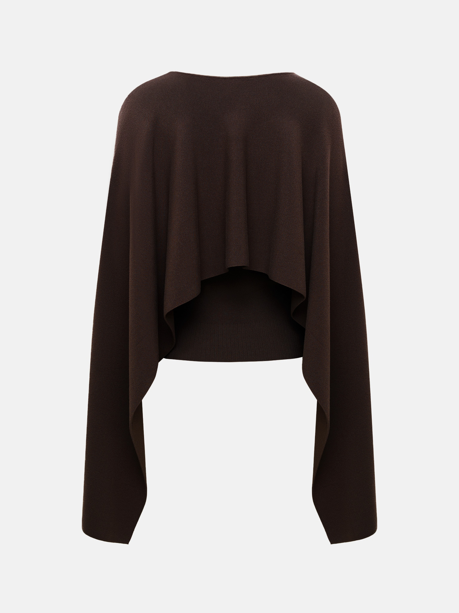 Viscose jumper with long cape