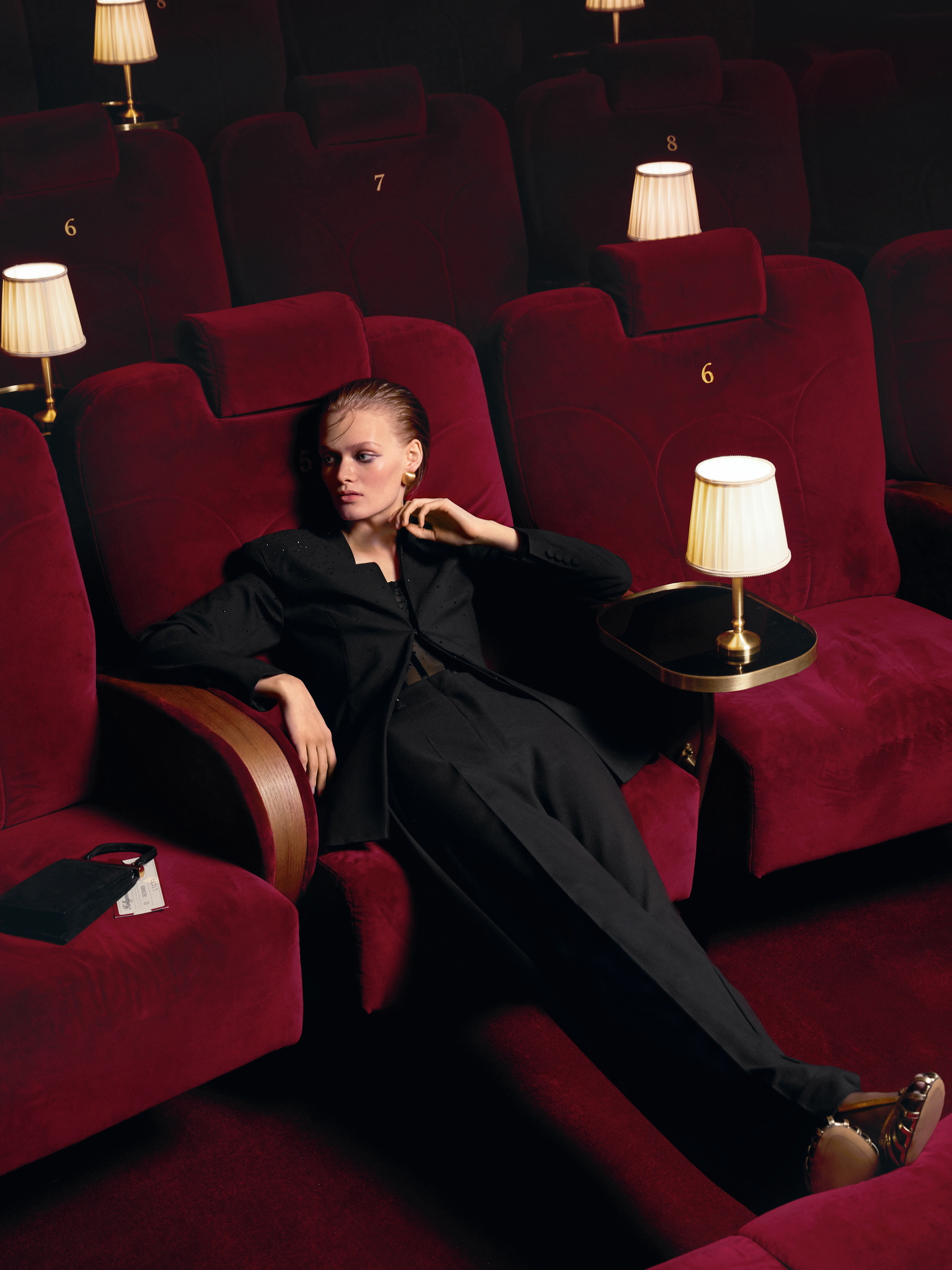 Fitted jacket with rhinestones