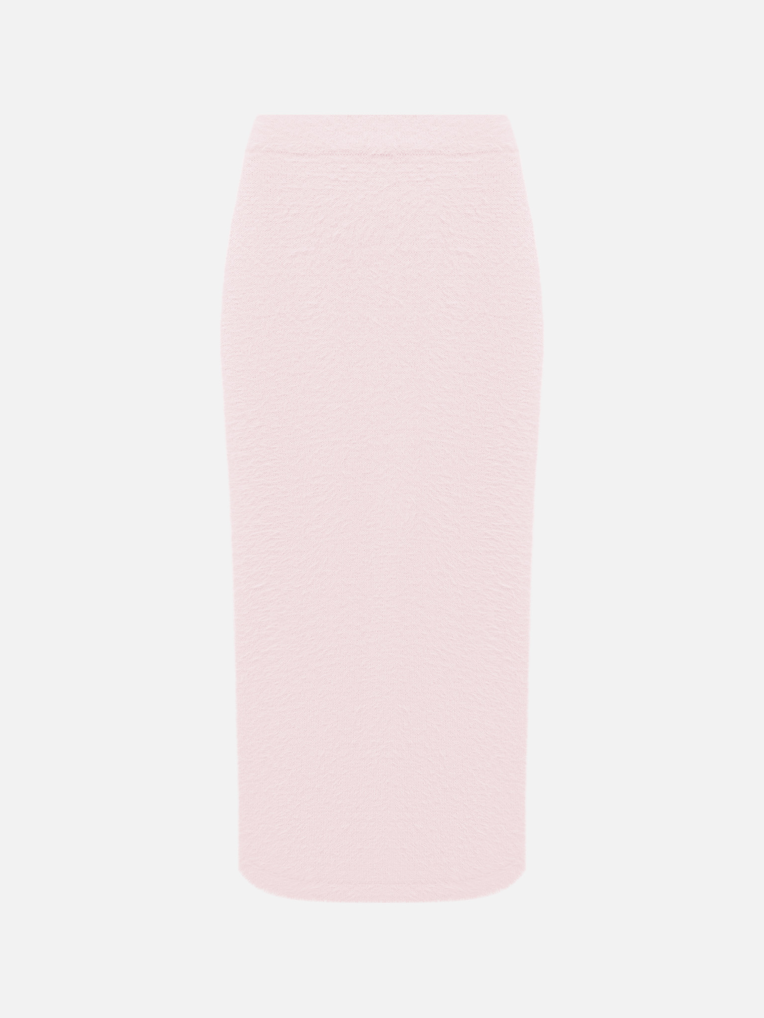 Jersey midi skirt with fluffy pile