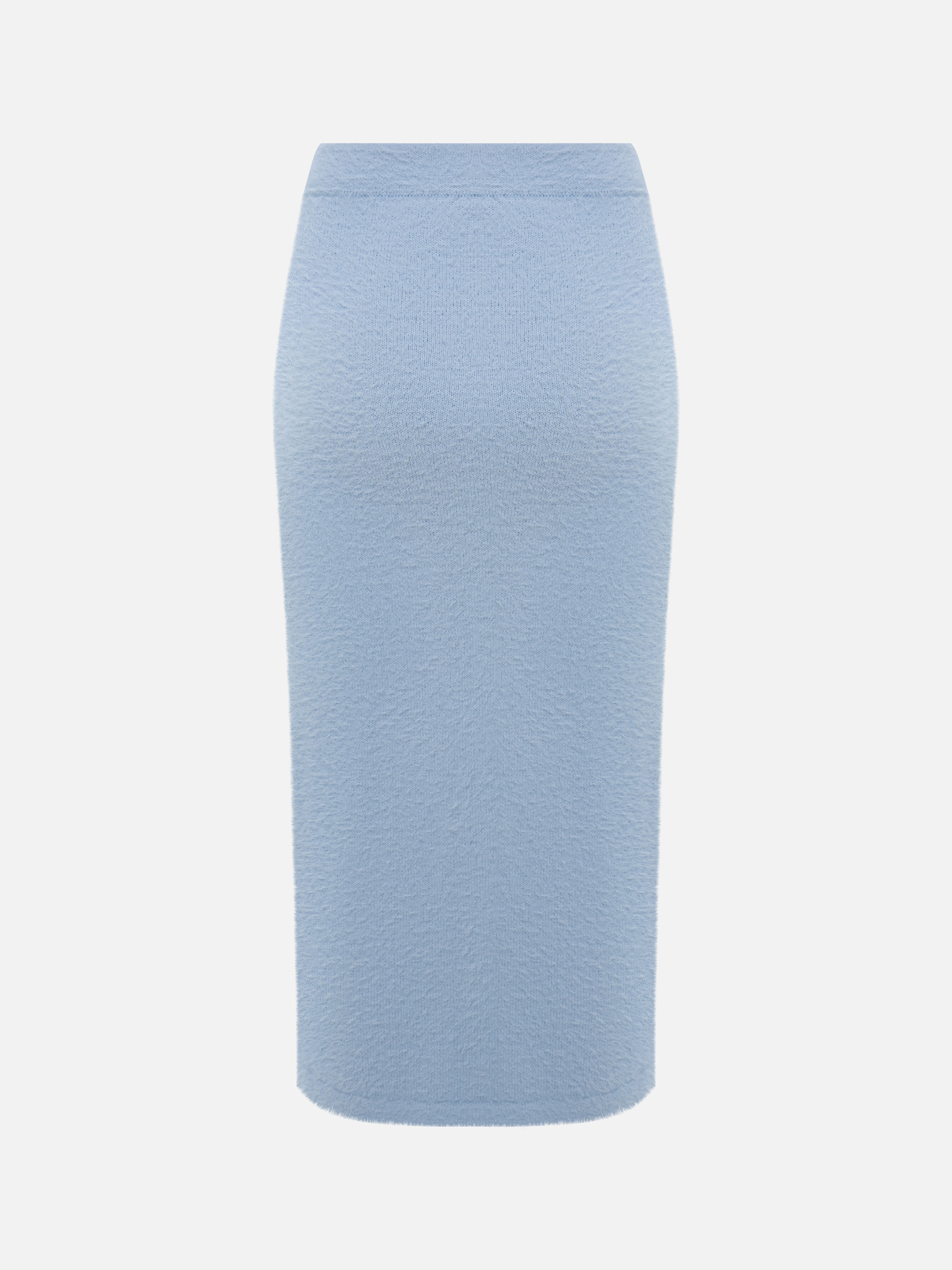 Jersey midi skirt with fluffy pile