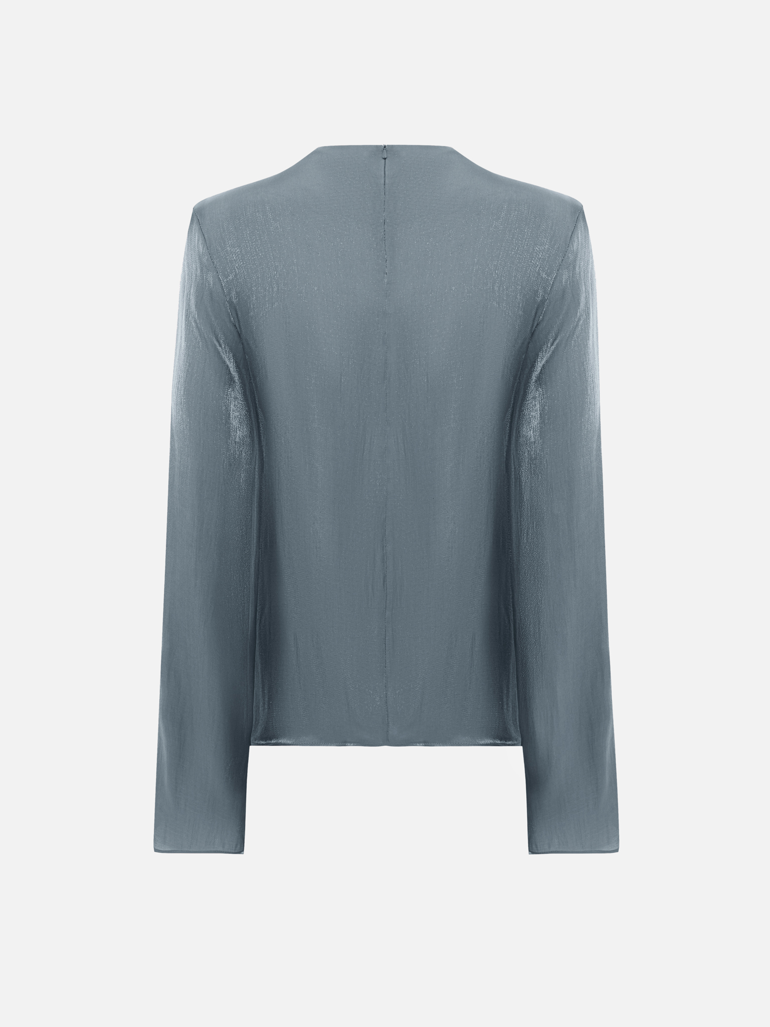 Блуза асимметричного кроя из сияющей ткани