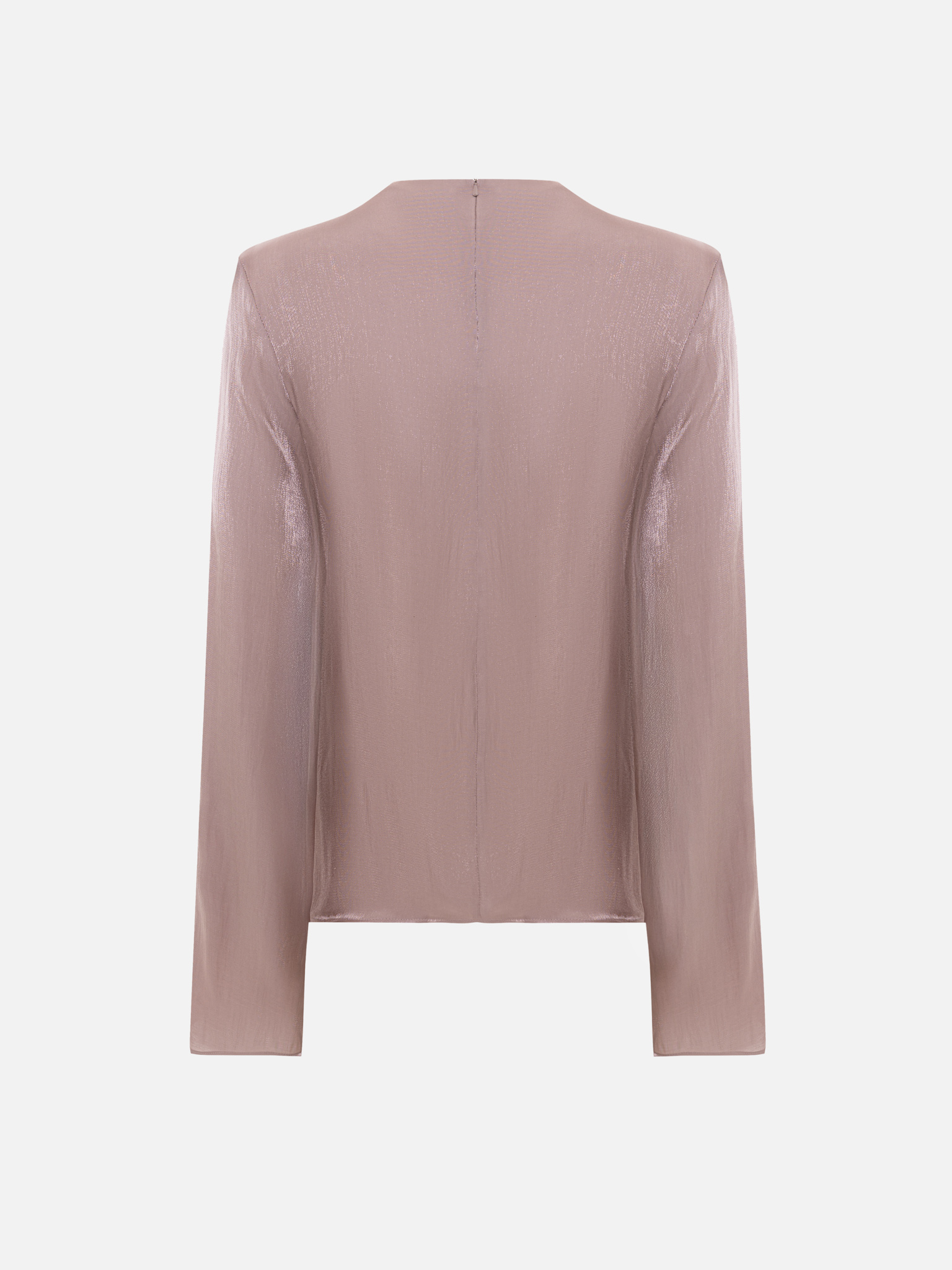 Asymmetrical blouse in shiny fabric