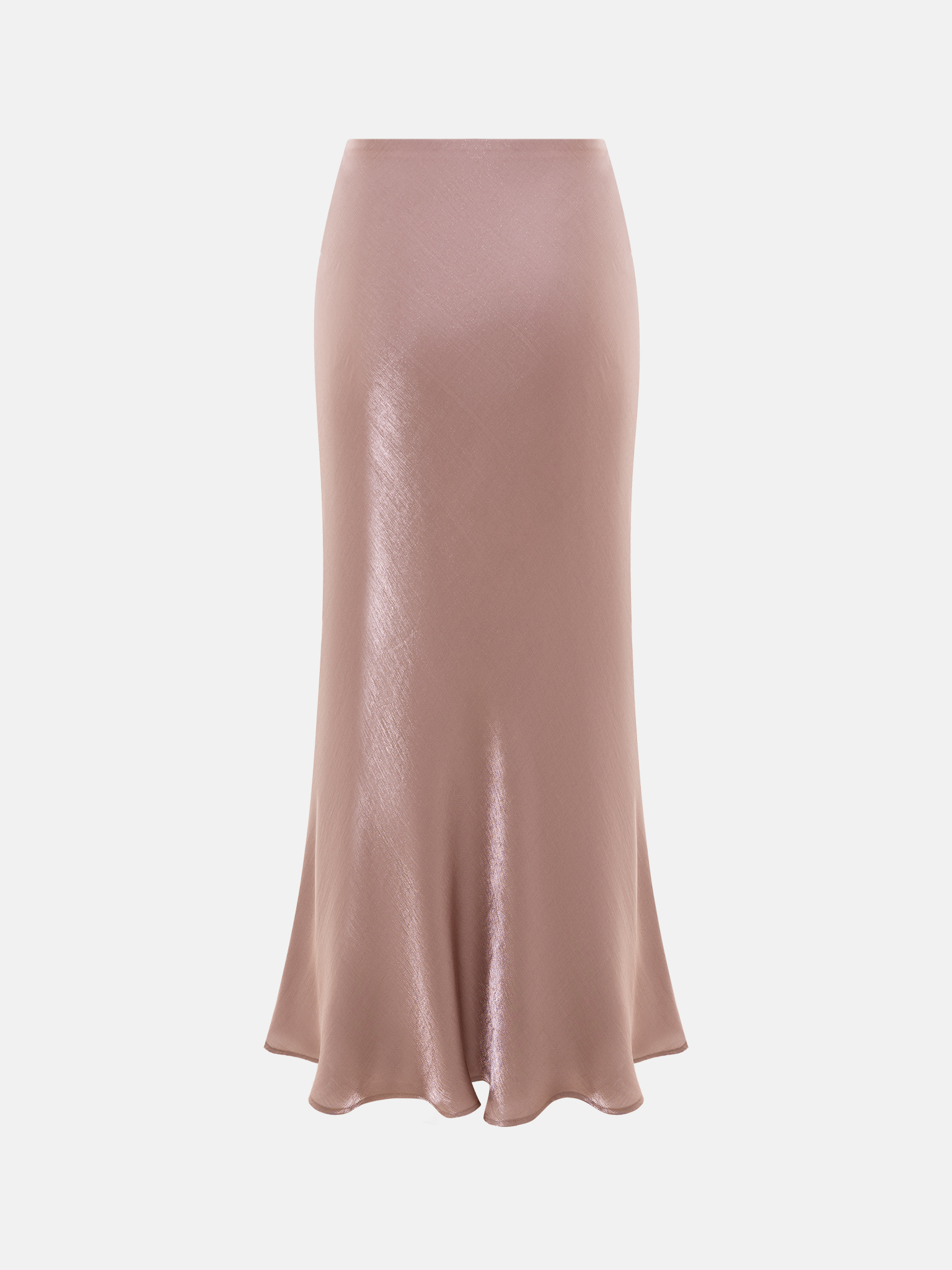 Flared maxi skirt in shiny fabric