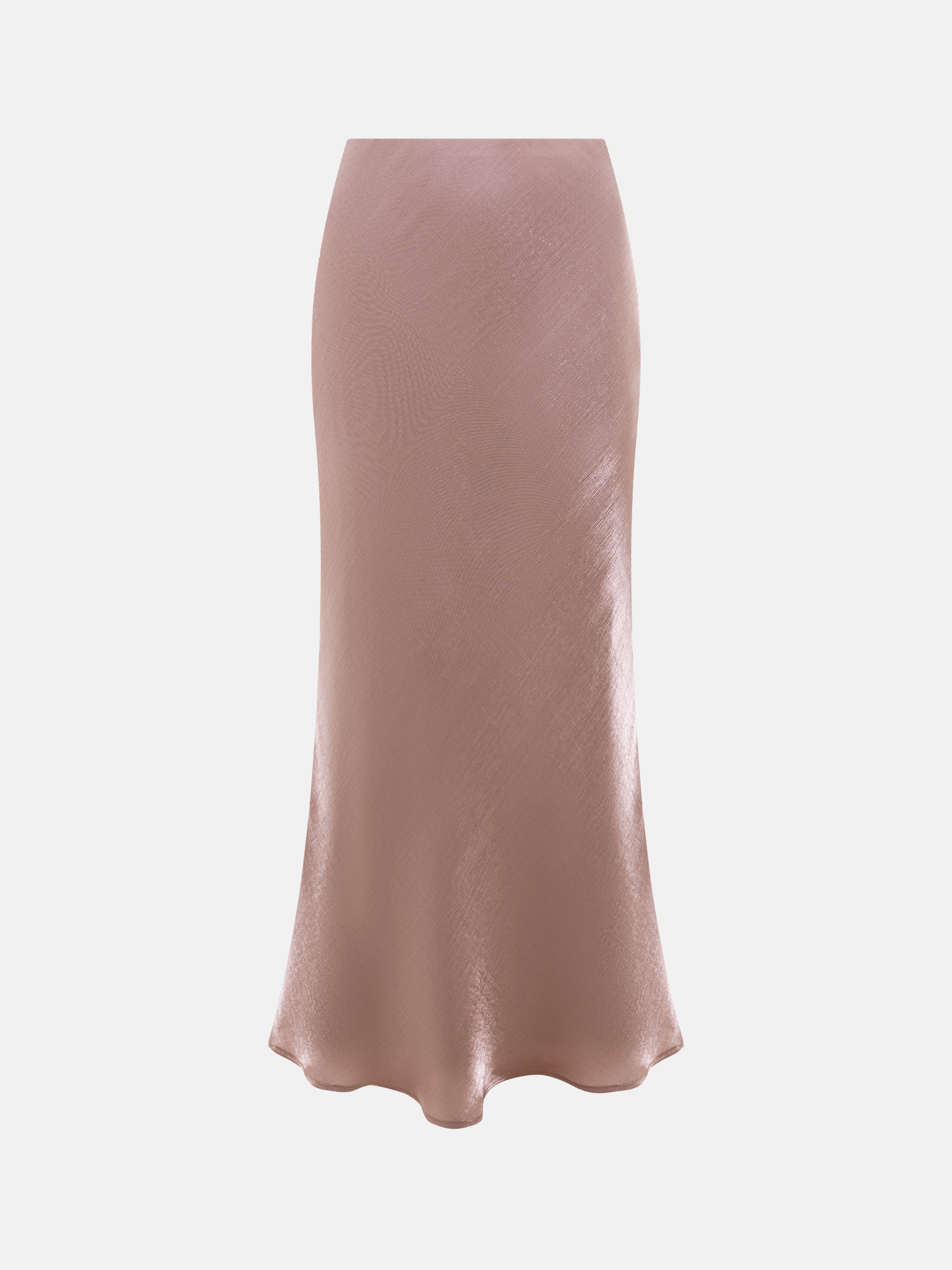 Flared maxi skirt in shiny fabric