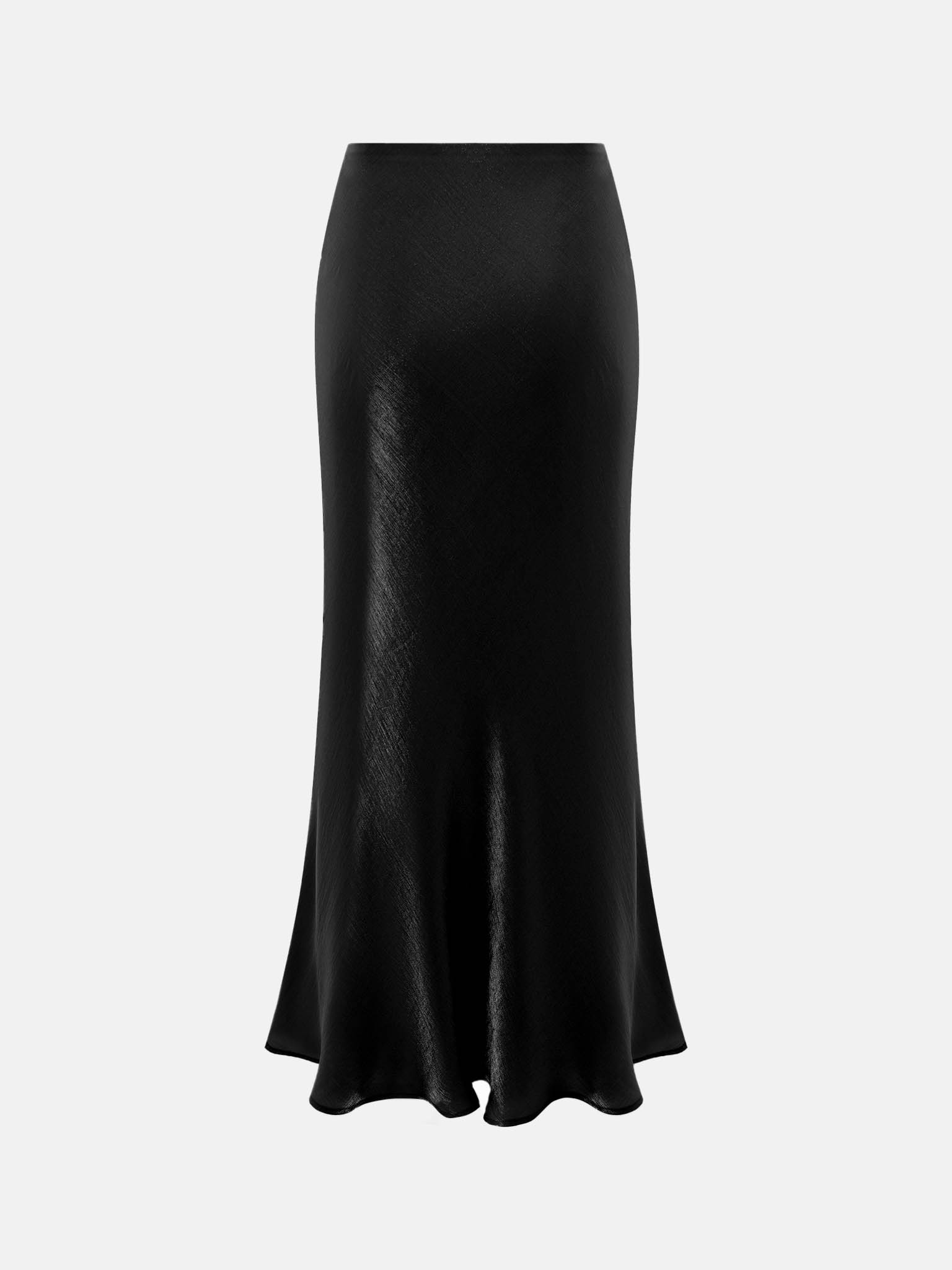 Flared maxi skirt in shiny fabric