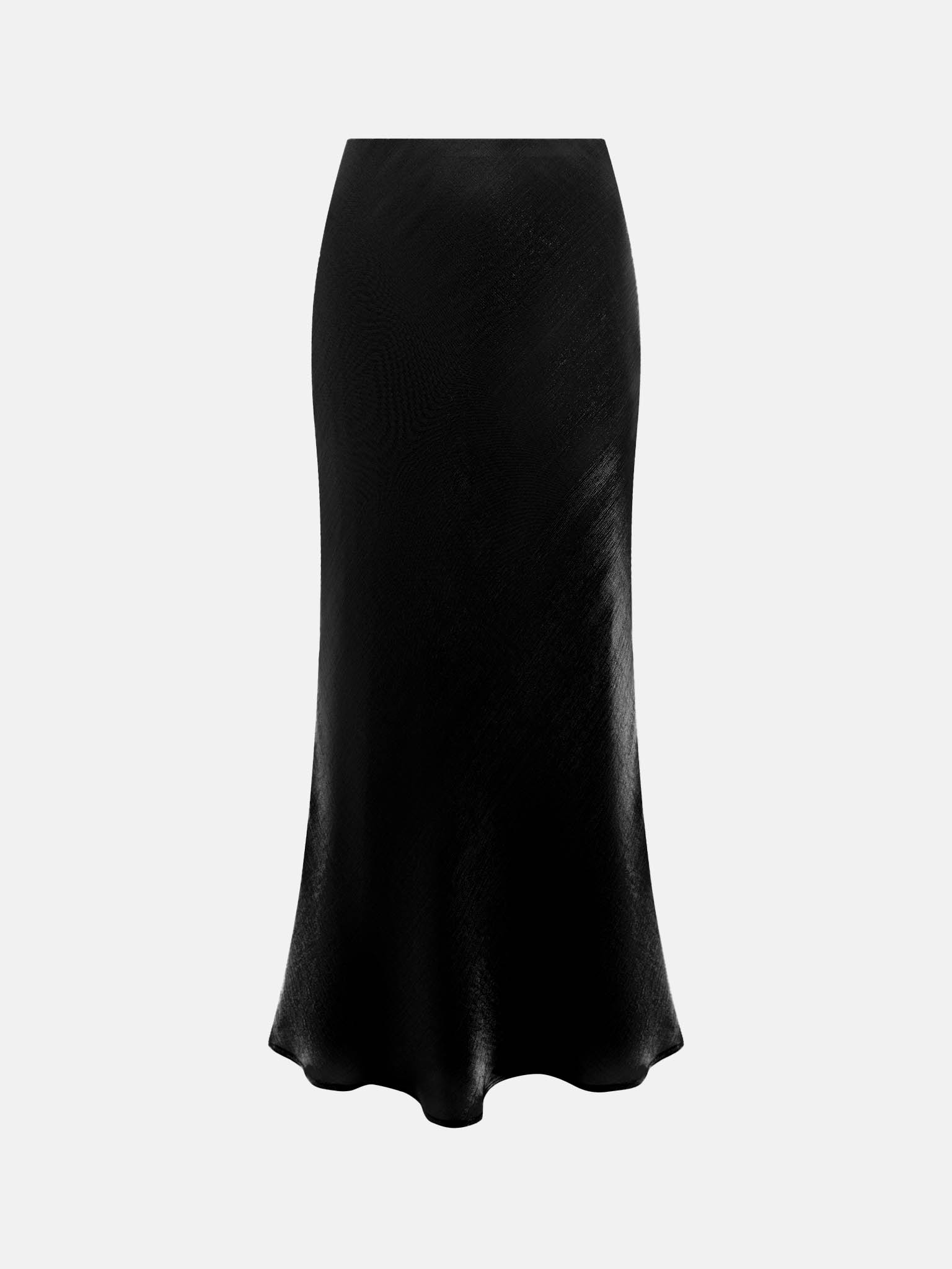 Flared maxi skirt in shiny fabric