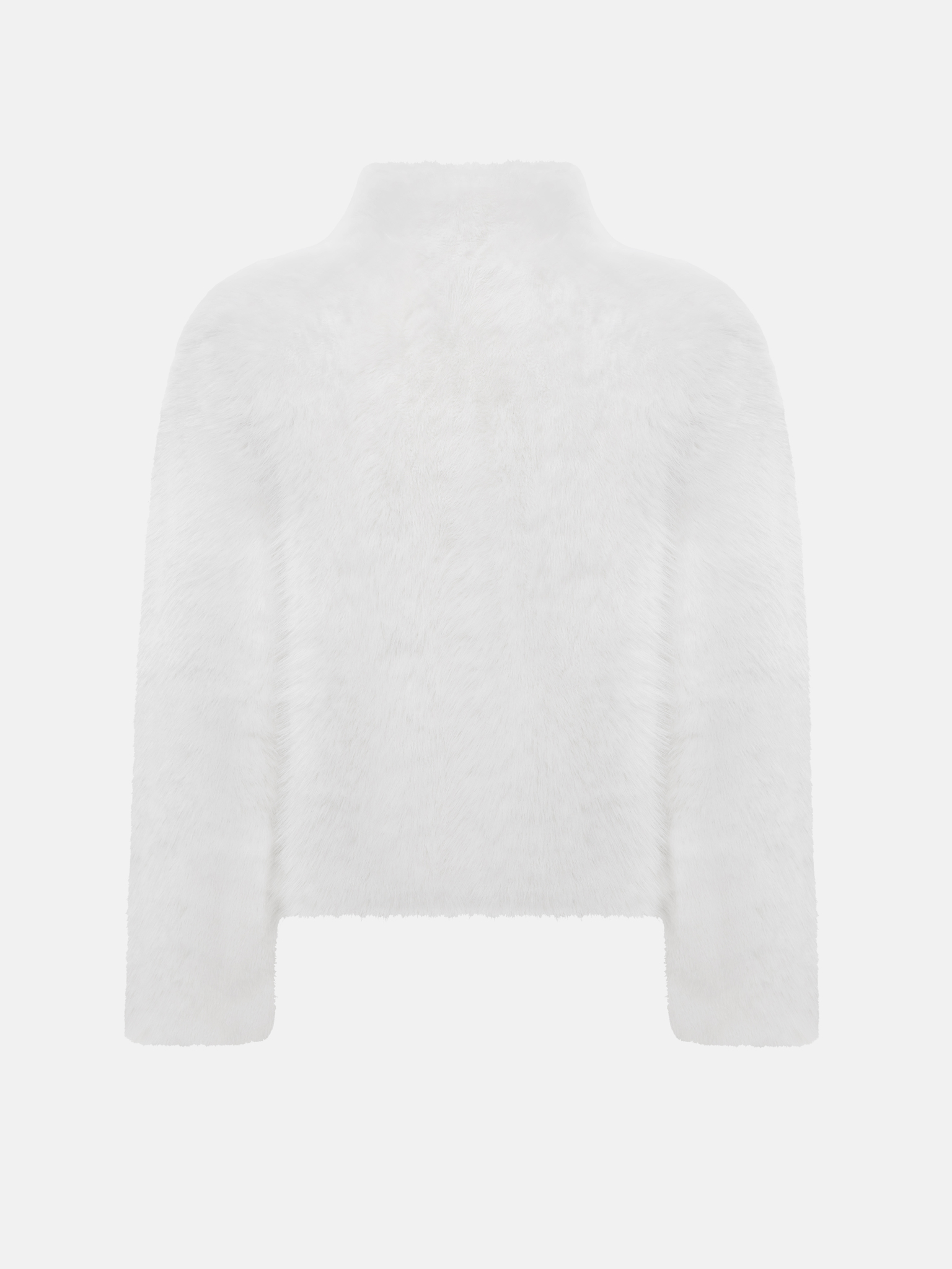 Короткая экошуба с пушистым ворсом