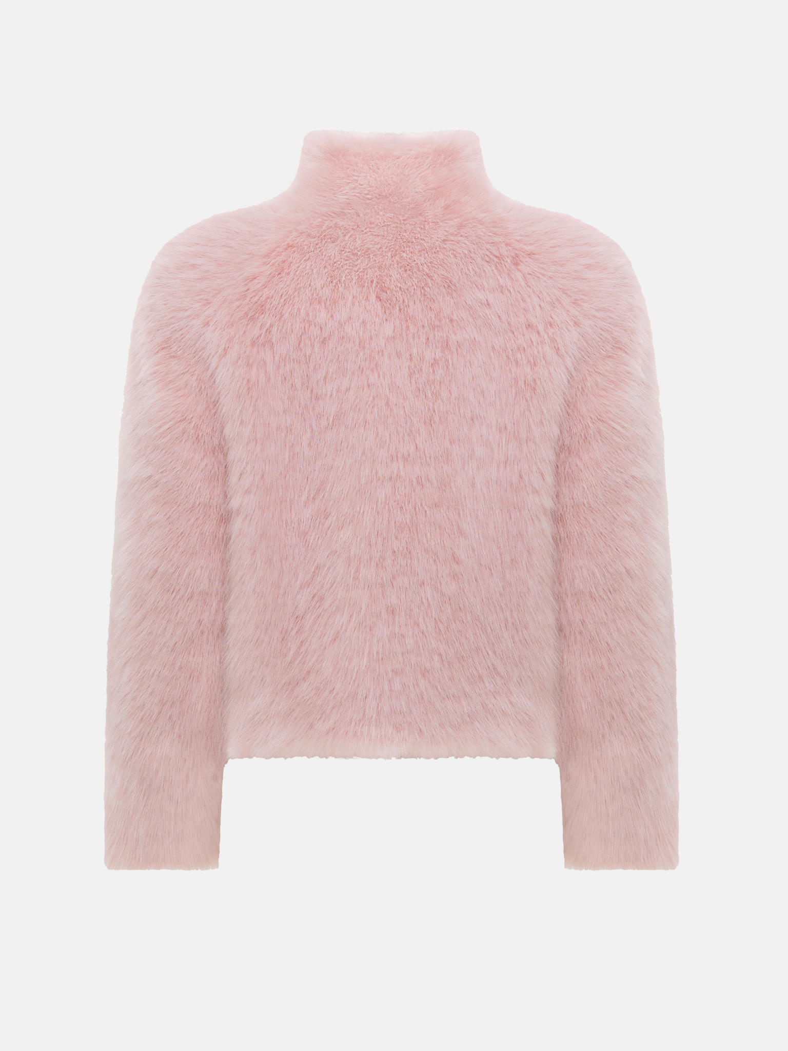 Короткая экошуба с пушистым ворсом