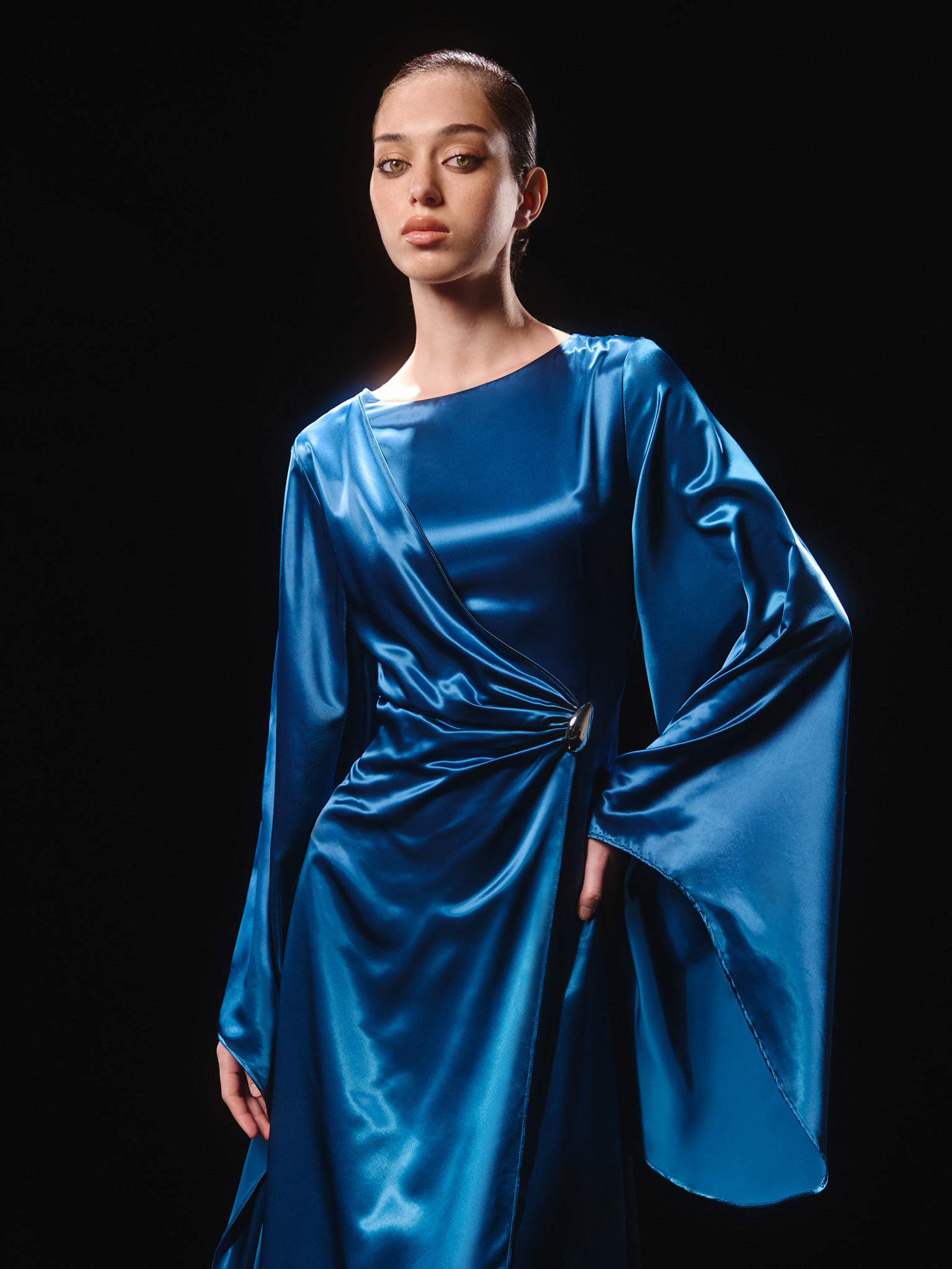 best dress for 50th birthday TUSCAN DOUBLE ASYMMETRICAL DRESS – World of Rəzôrt main image 1