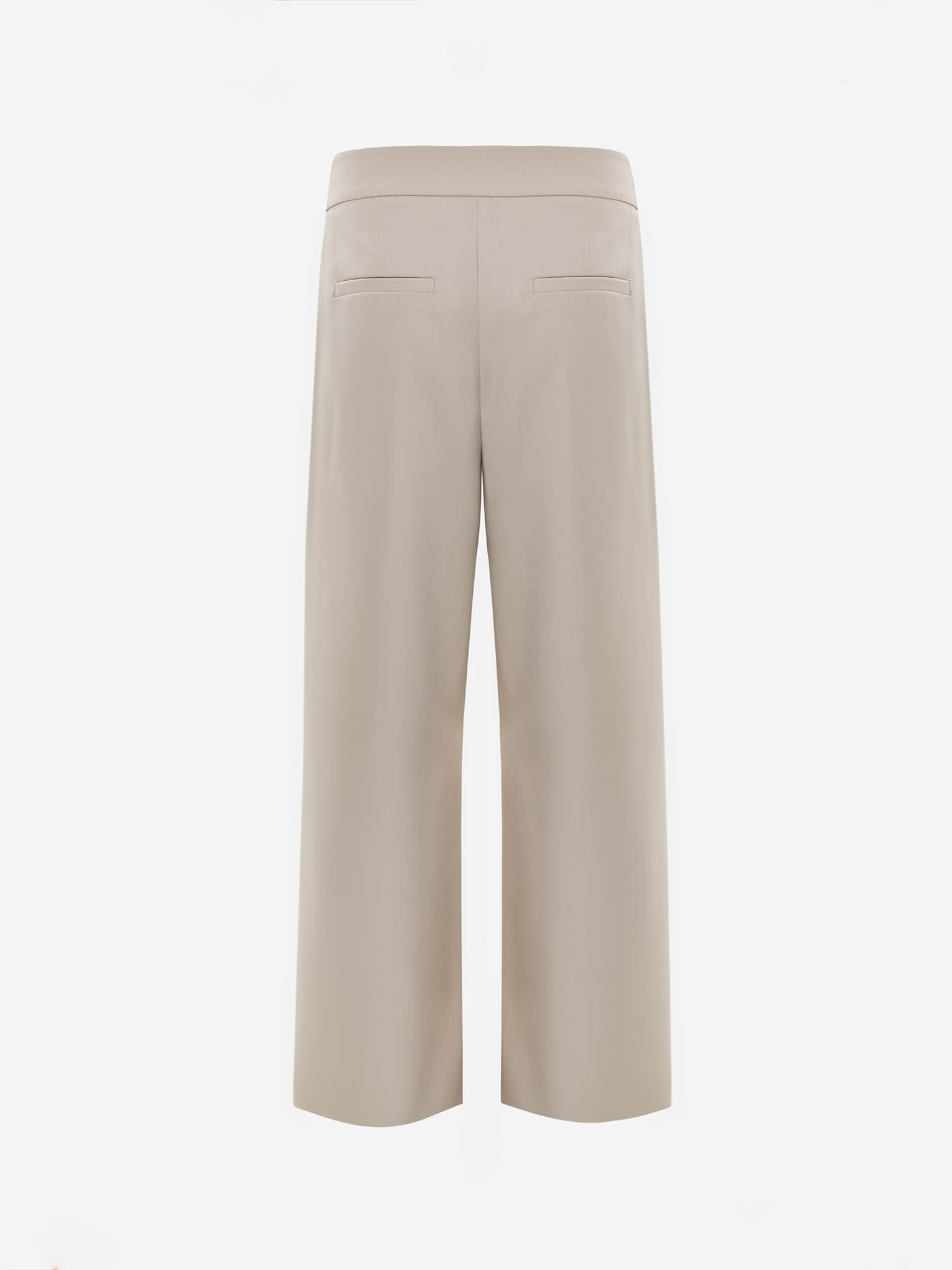 Loose-fit trousers with asymmetrical fastening