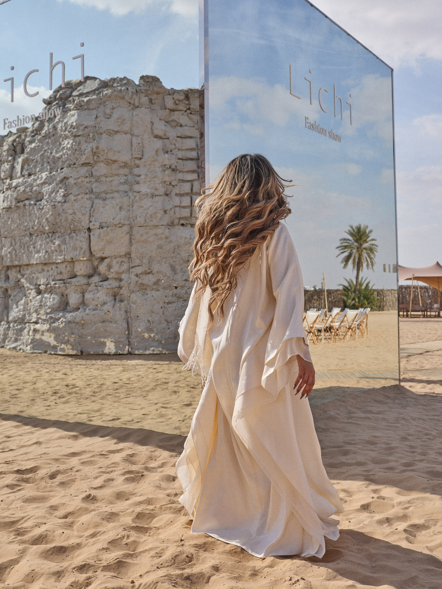 Viscose maxi dress with matching wide scarf
