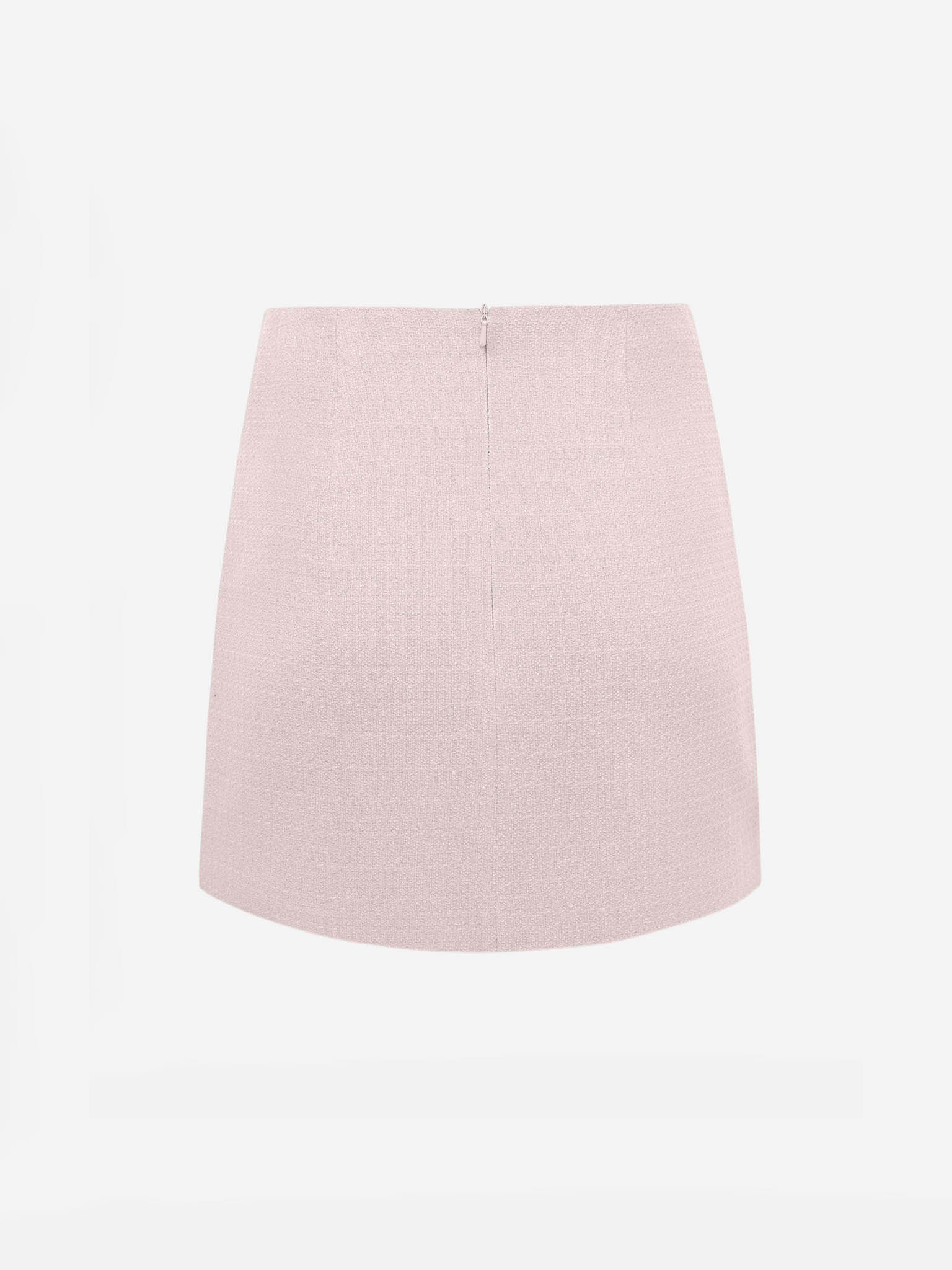 Straight-cut tweed mini skirt
