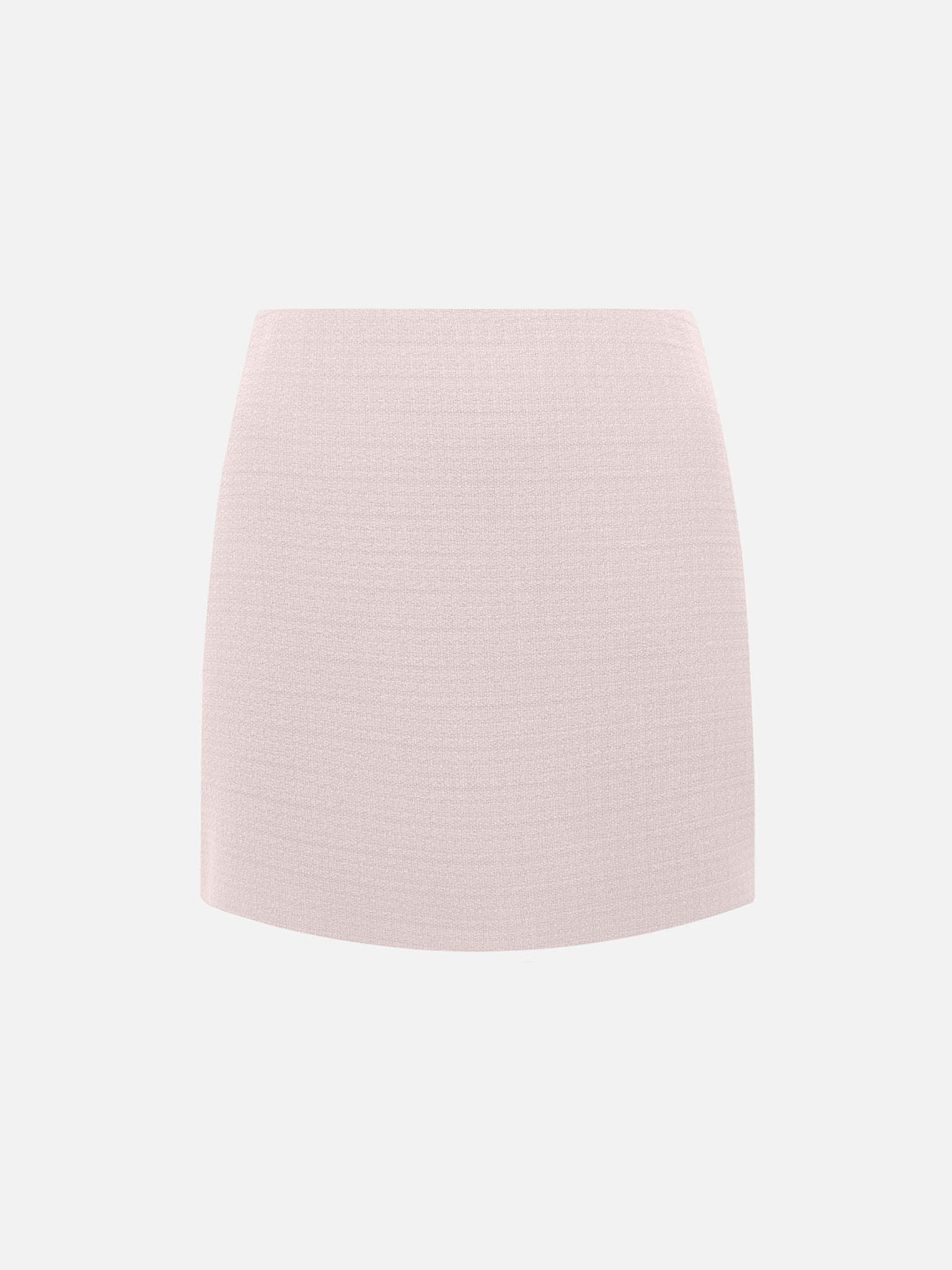 Straight-cut tweed mini skirt