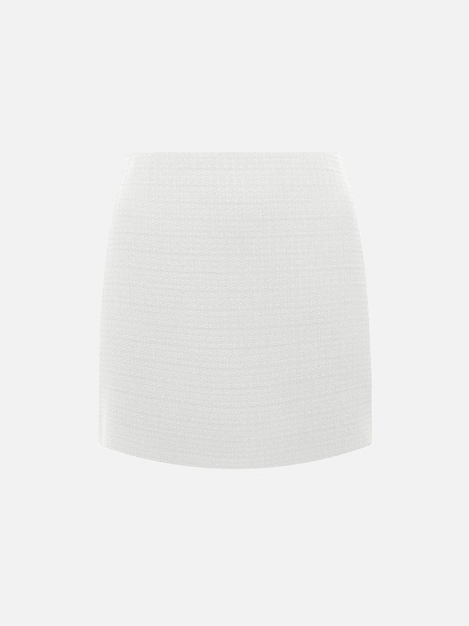 Straight-cut tweed mini skirt