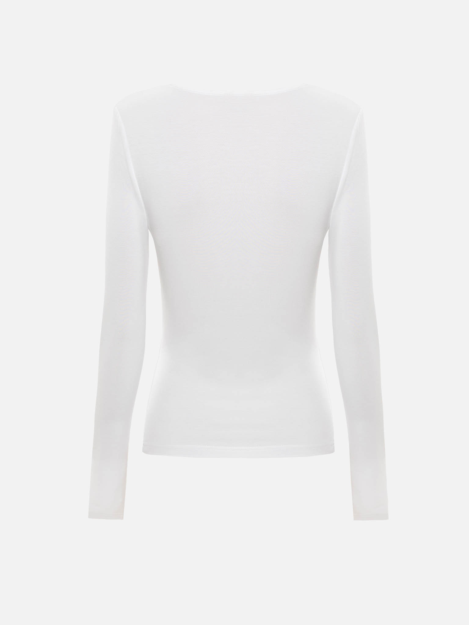 Viscose long sleeve top with metallic detailing on the chest