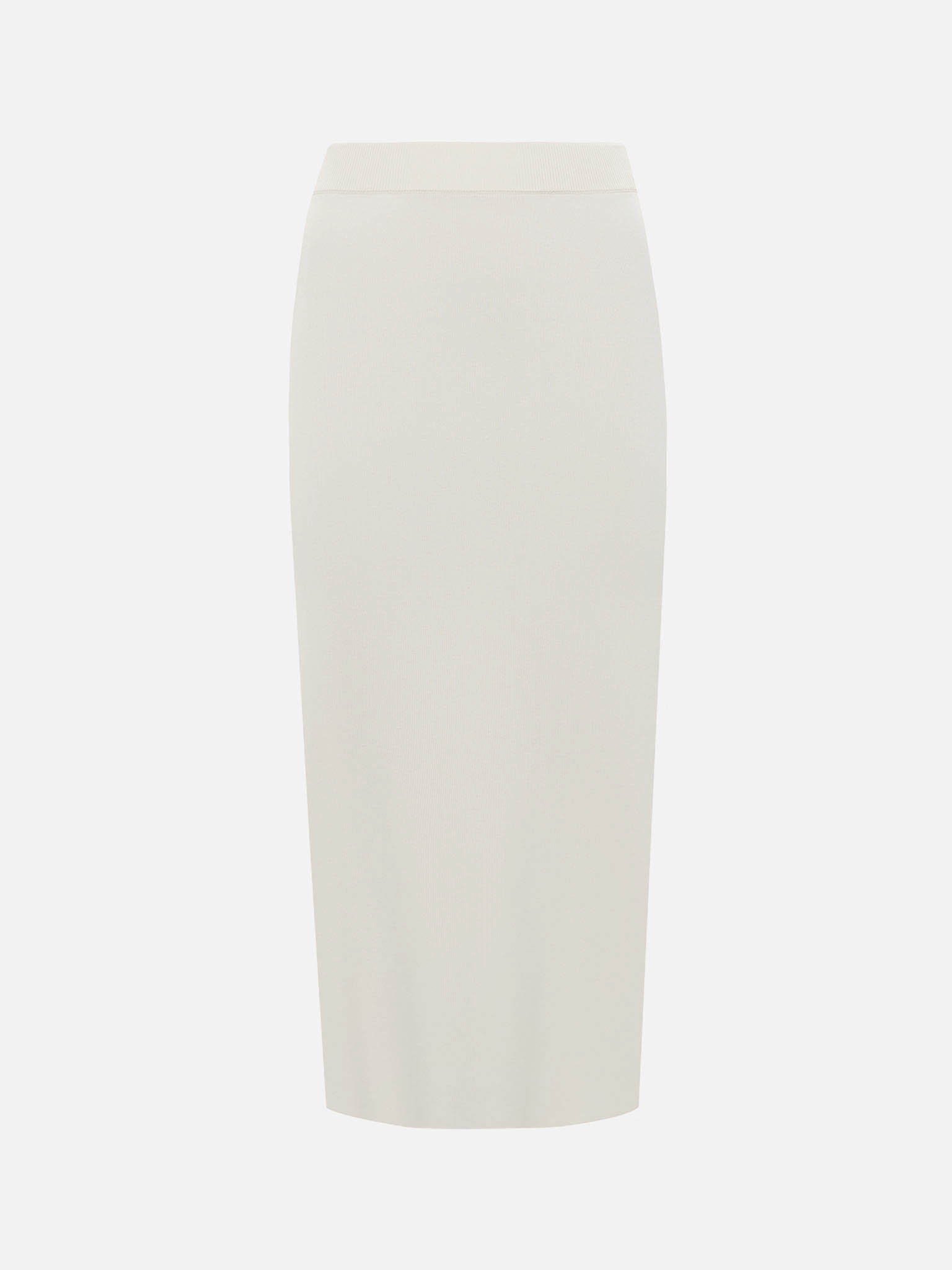 Jersey midi skirt with a slit