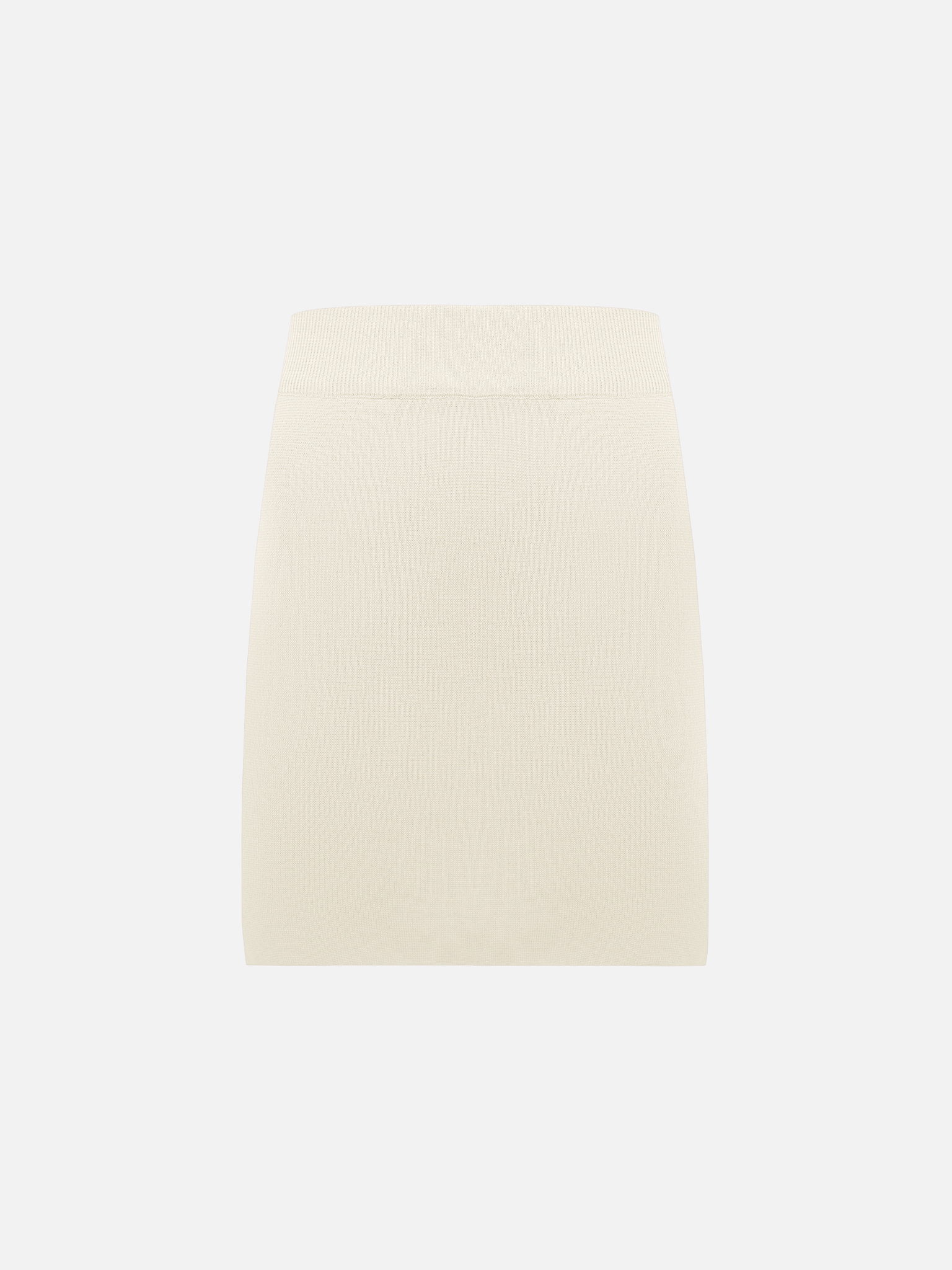 Straight-cut knitted mini skirt
