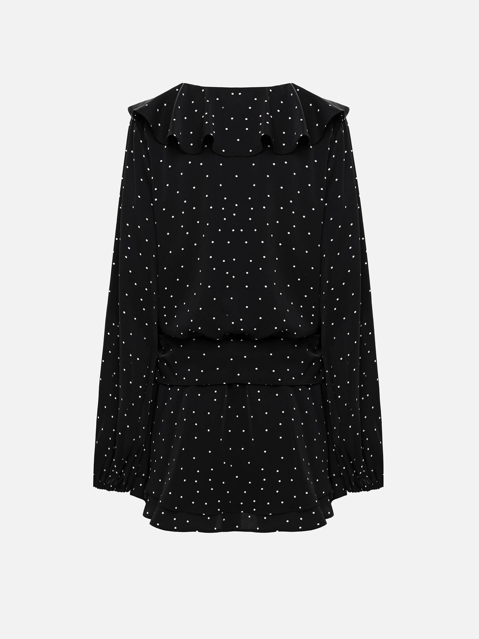 Lightweight mini dress with polka dots