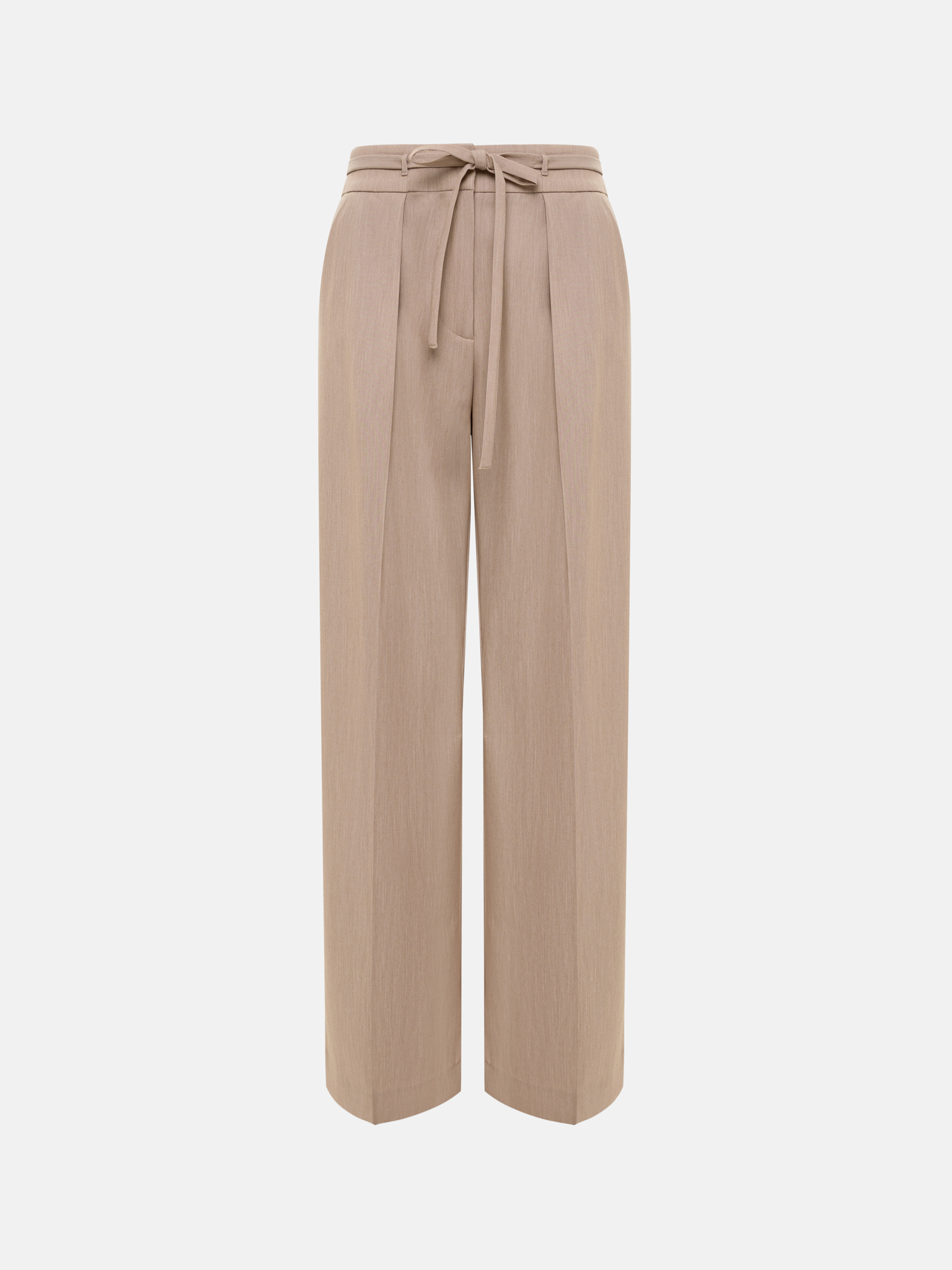 Loose pants with ties at the waist