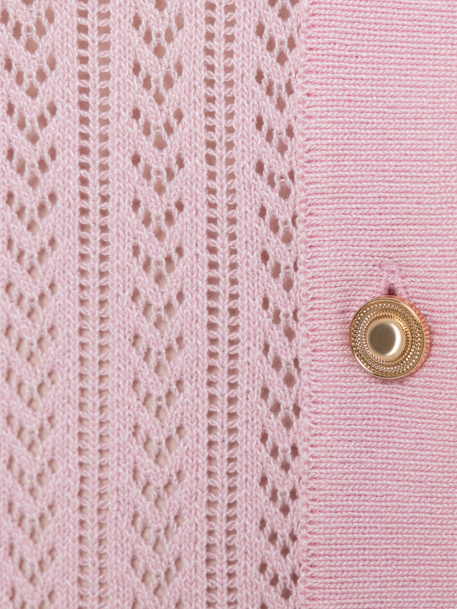 Openwork jersey top with short sleeves