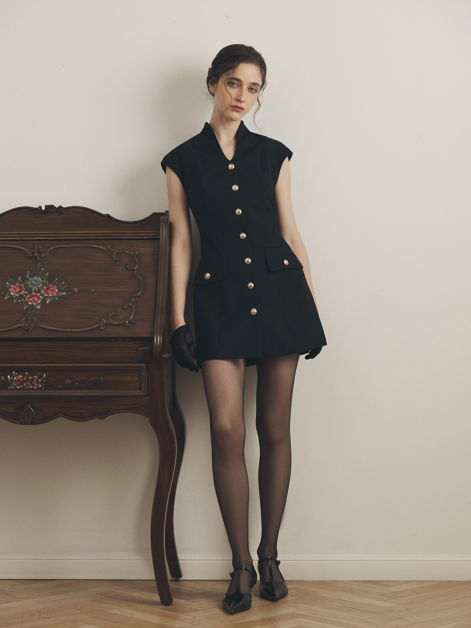 golden buttoned mini dress Zimmermann Golden Buttoned Mini Dress in Pink & Gold Floral