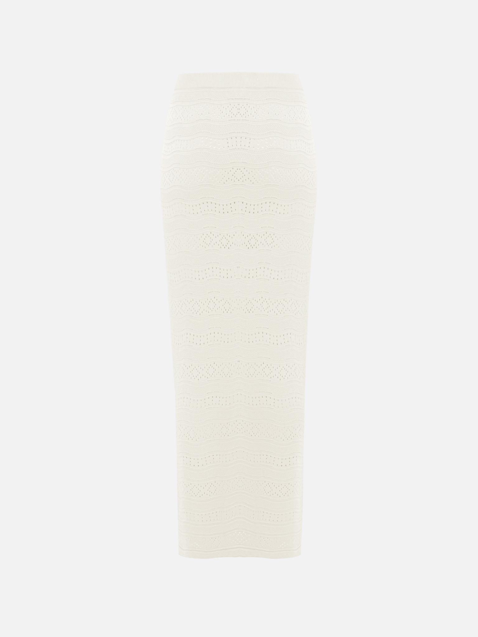 Openwork knitted maxi skirt