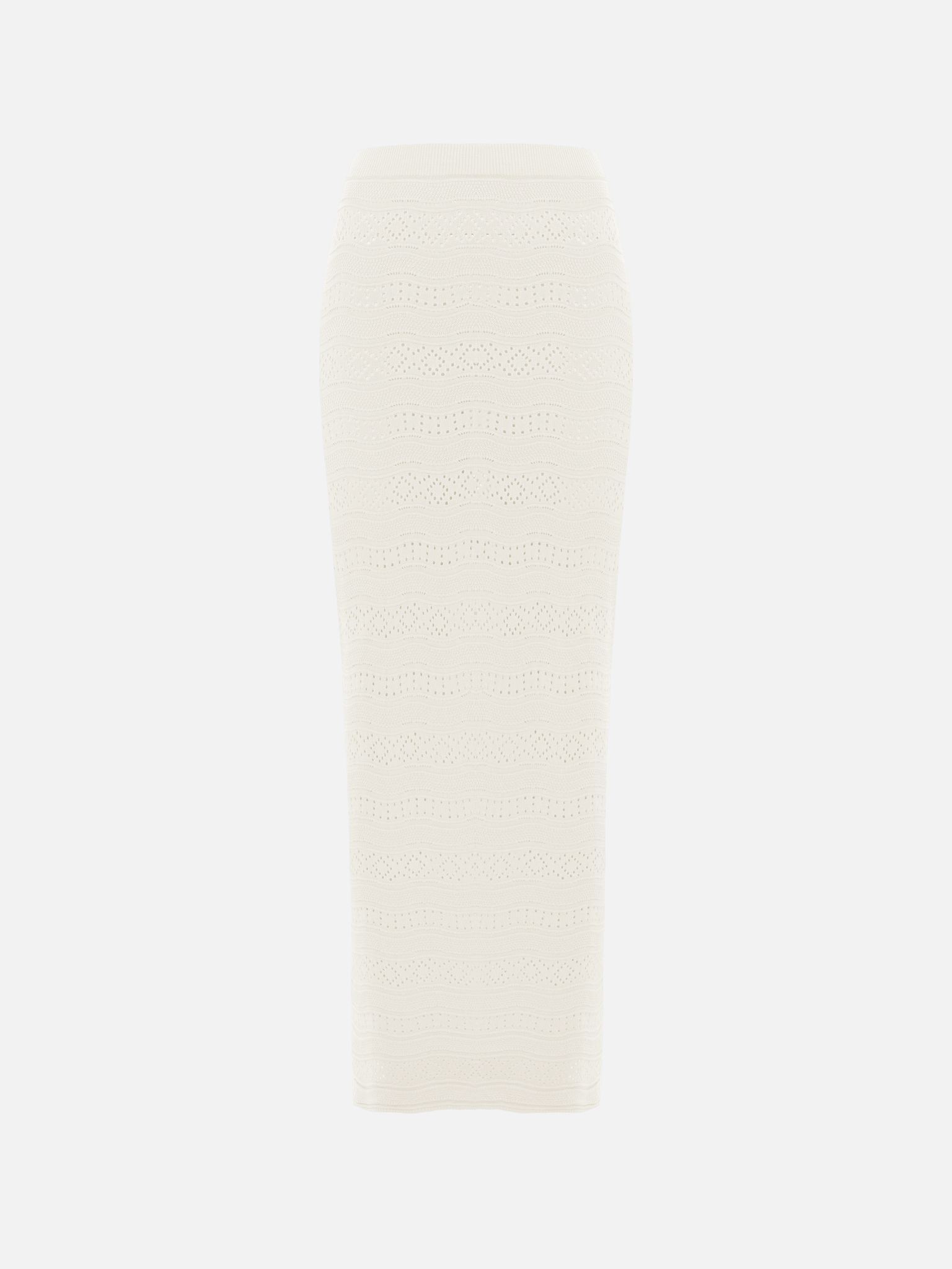 Openwork knitted maxi skirt