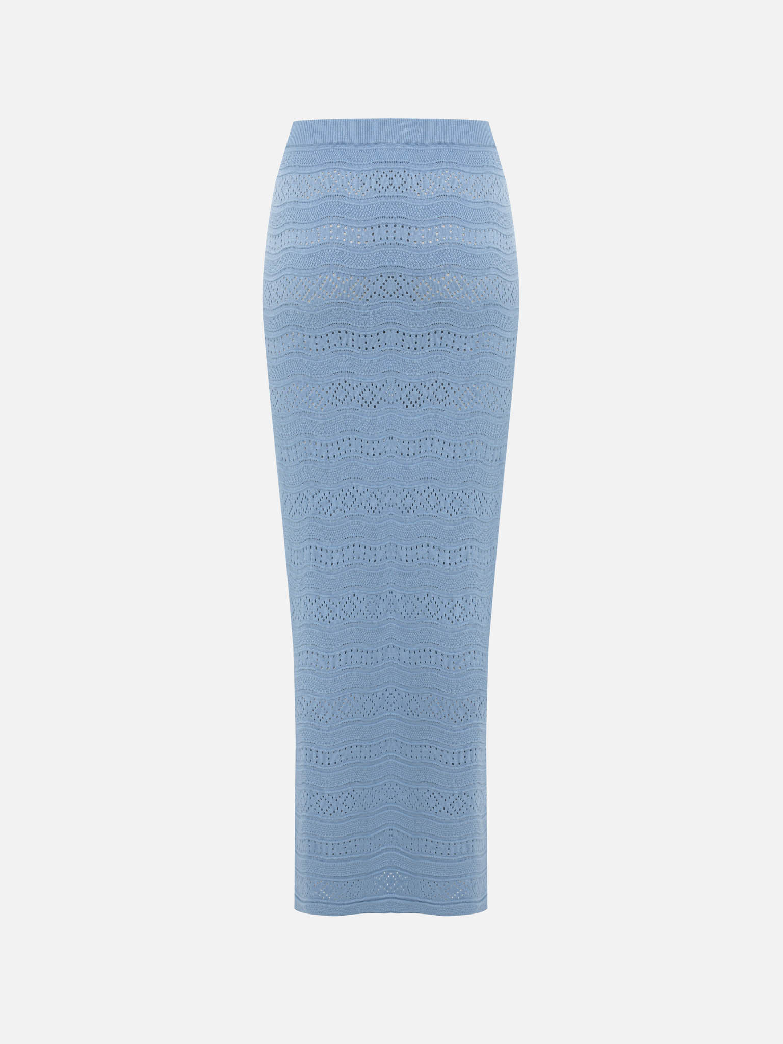 Openwork knitted maxi skirt