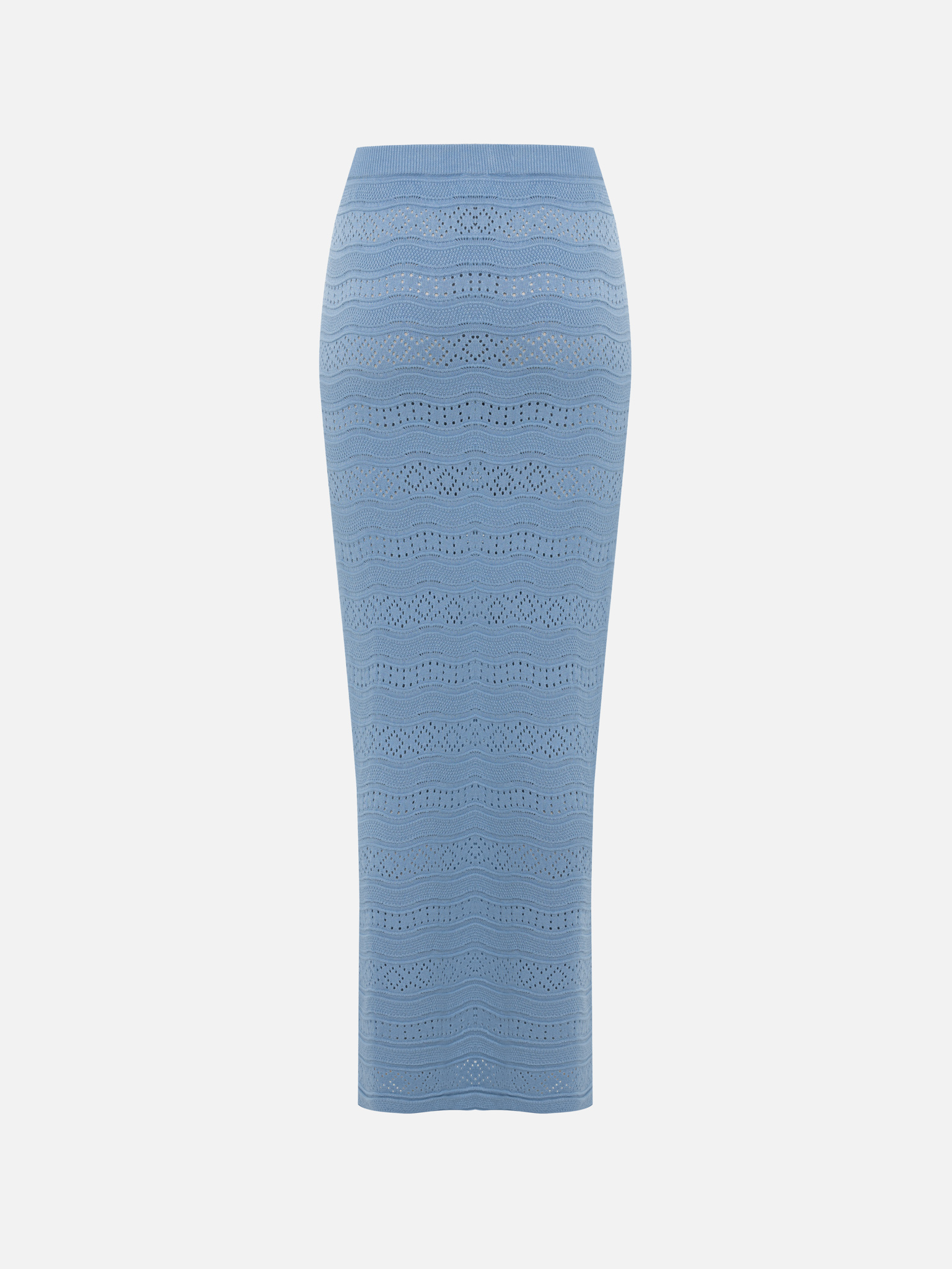 Openwork knitted maxi skirt