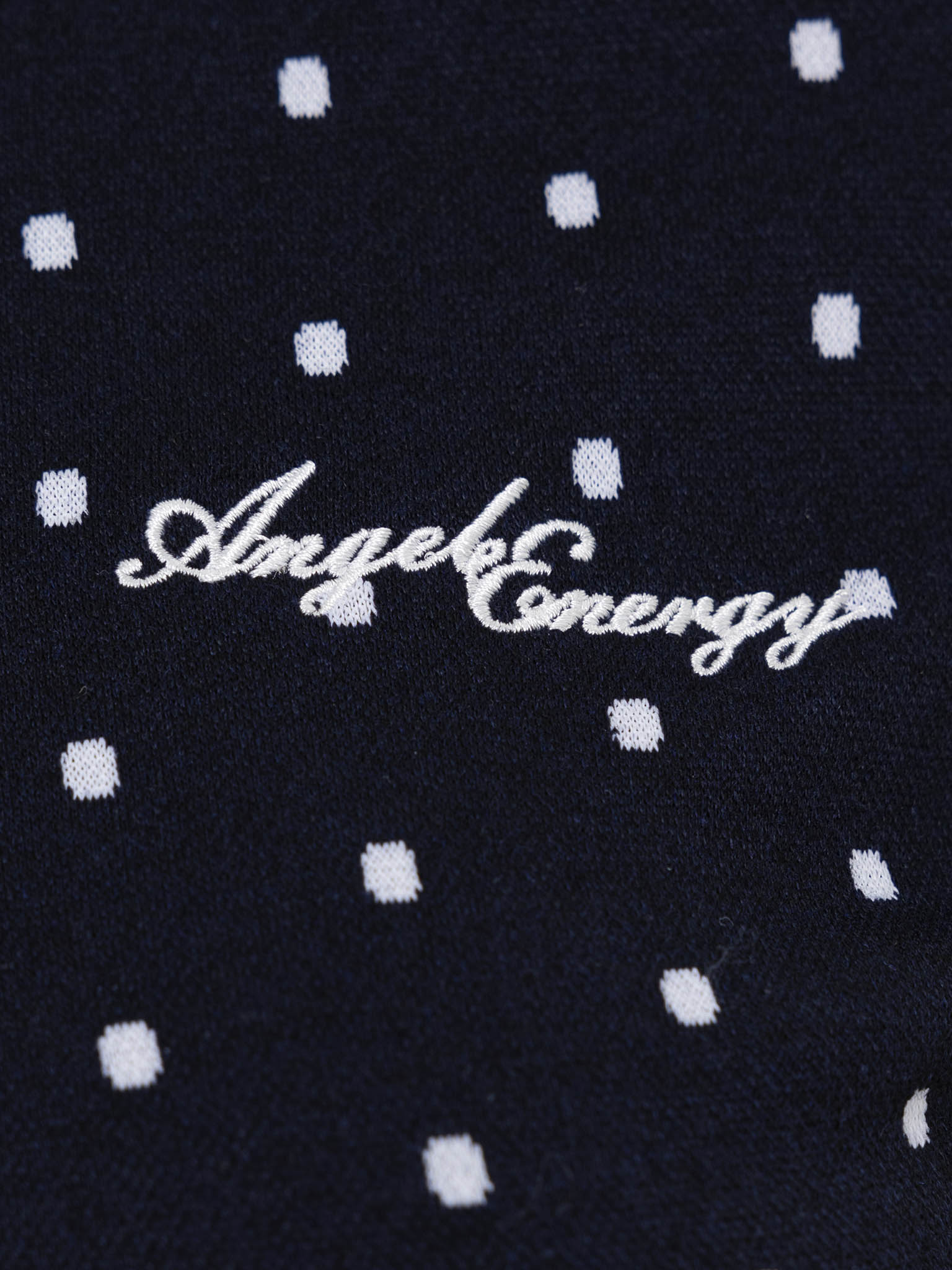 Polka dot cardigan with contrasting details and embroidery